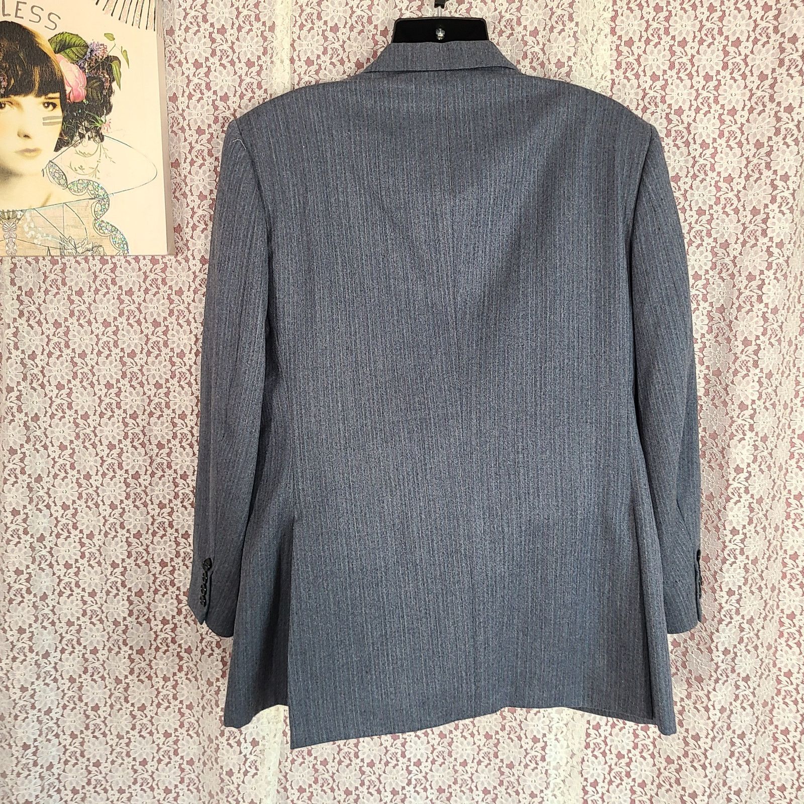 Vintage Vintage 90s kuppenheimer grey wool pinstripe blazer size xl Size 46R - 8 Thumbnail