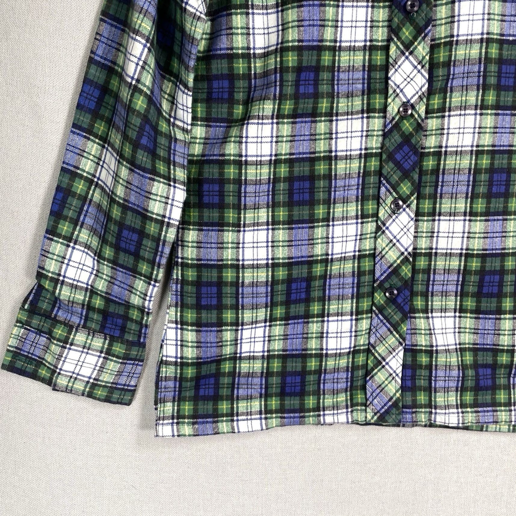 Vintage VINTAGE Montgomery Ward Flannel Shirt Mens XS Blue Cotton Plaid 70s 70s Printed Button-Up Long Sleeve Size US XS / EU 42 / 0 - 3 Thumbnail