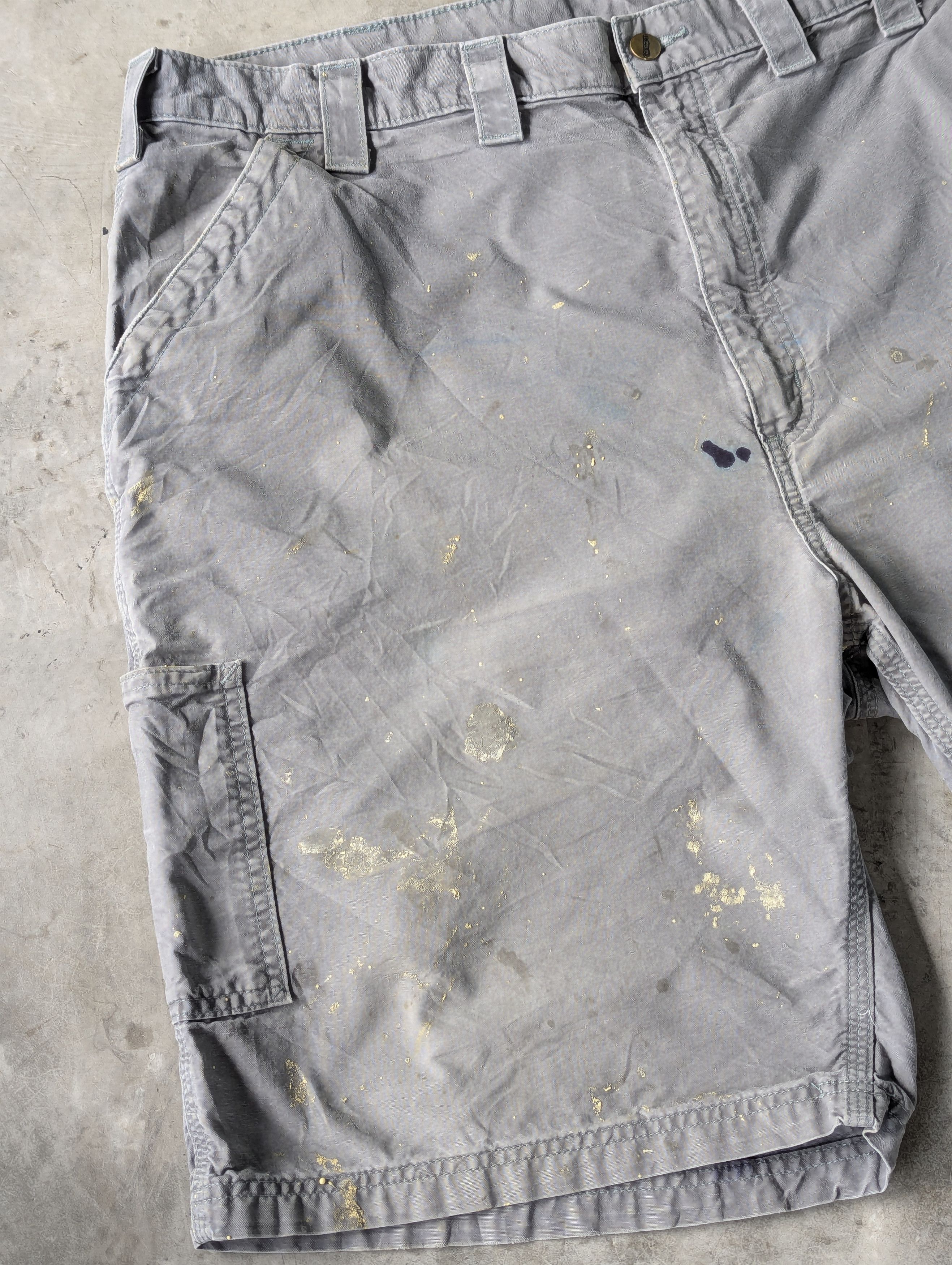 Carhartt Distressed Faded Paint Gray Carhartt Short Cargo Pants Baggy Size US 42 / EU 58 - 6 Thumbnail