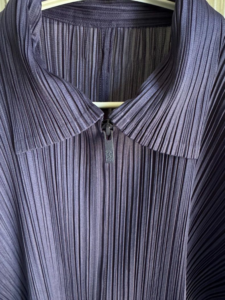Issey Miyake Issey Miyake size:3 Deep purple pleated zipper cardigan Size XS / US 0-2 / IT 36-38 - 2 Thumbnail