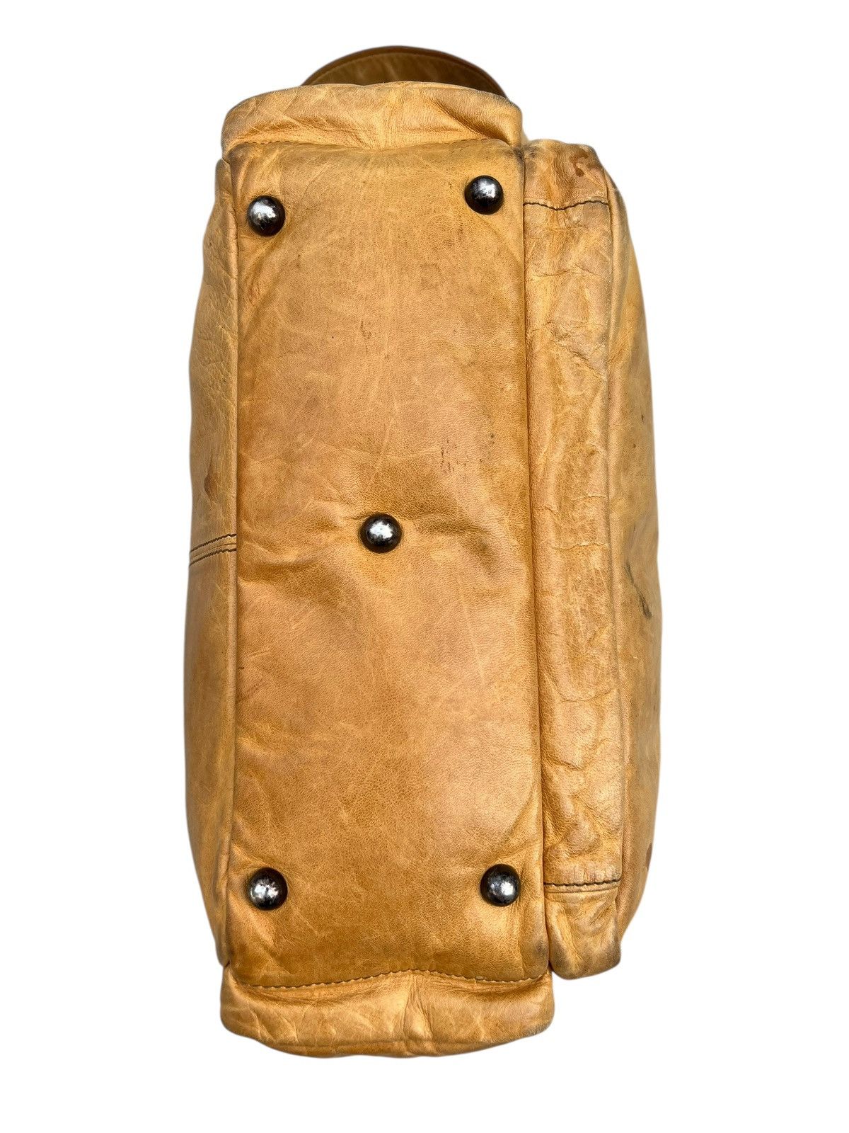 Leather LINK-KU Japan Stains Patina Horse Leather Messenger Bag Size ONE SIZE - 17 Thumbnail