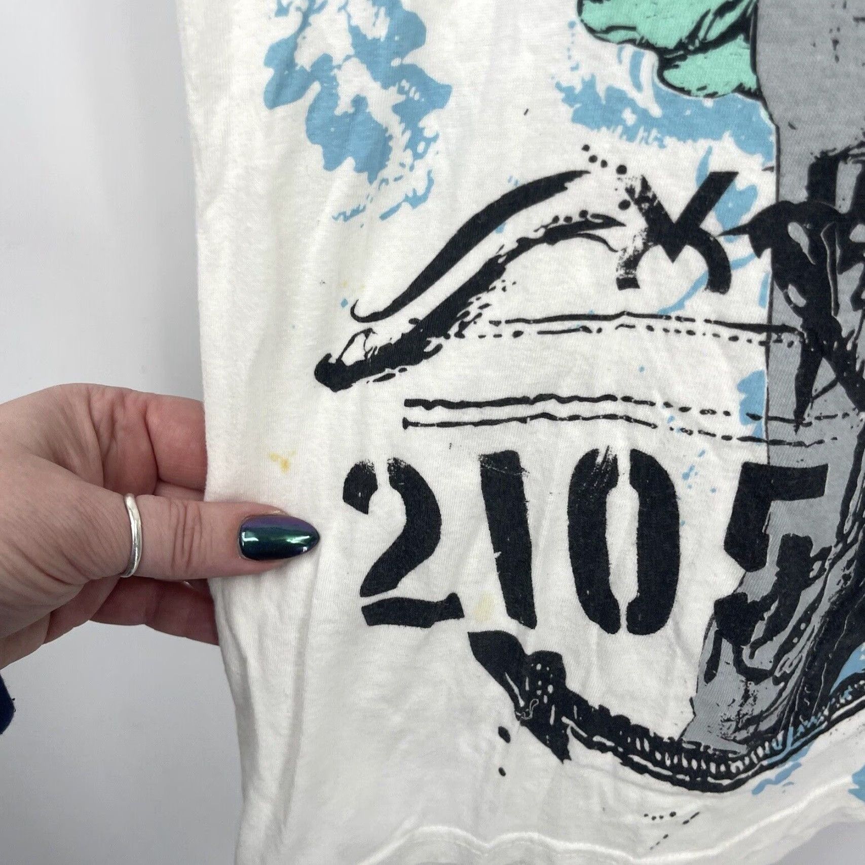 Vintage VINTAGE Veece T-Shirt Mens Small White Graphic Angel Fairy 1980s Cotton Shirt Adult Small Angel Fairy Mens Size US S / EU 44-46 / 1 - 7 Thumbnail