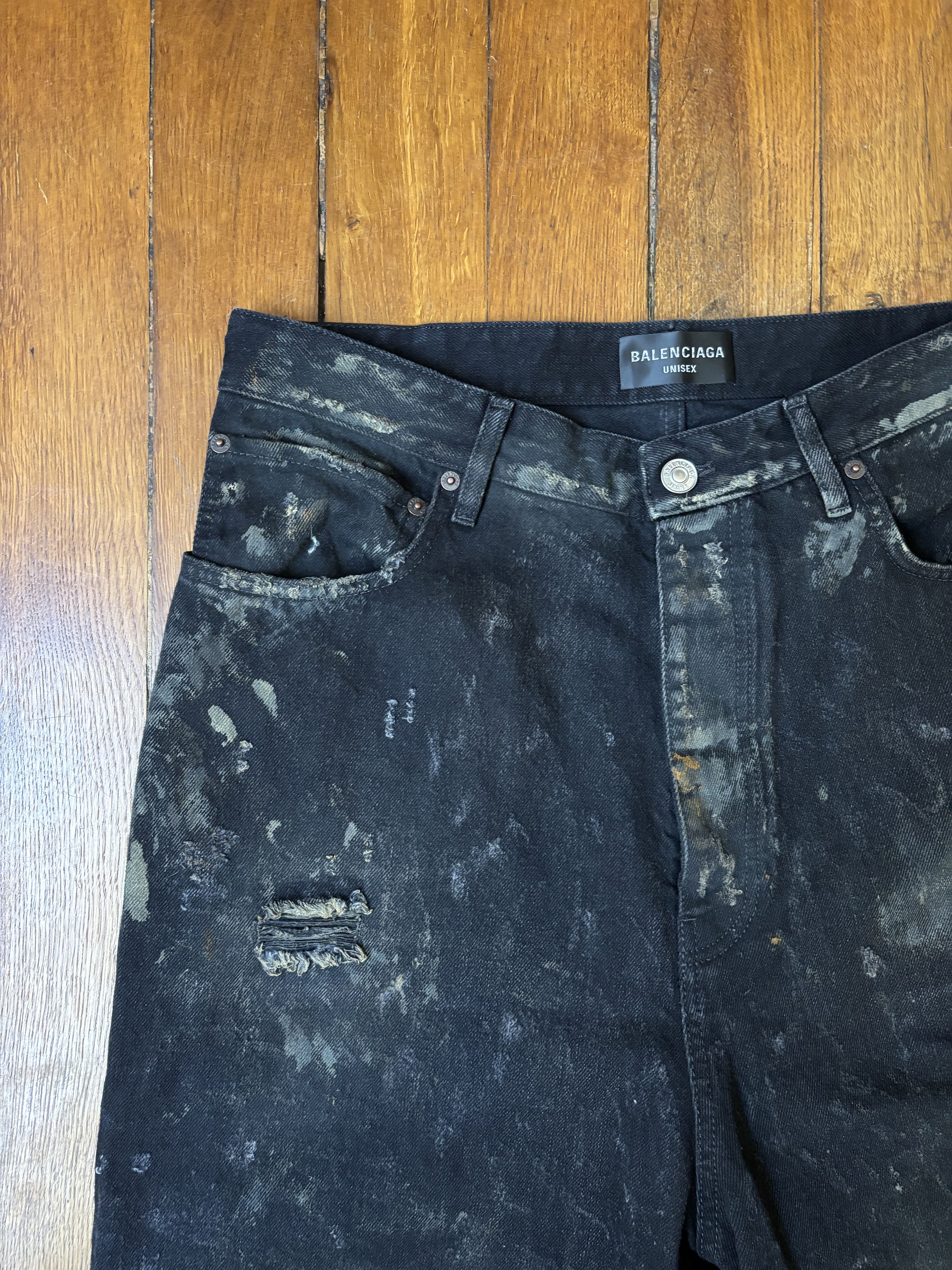 Balenciaga Destroyed Denim Balenciaga Small Oversized Mud show Size US 34 / EU 50 - 3 Thumbnail
