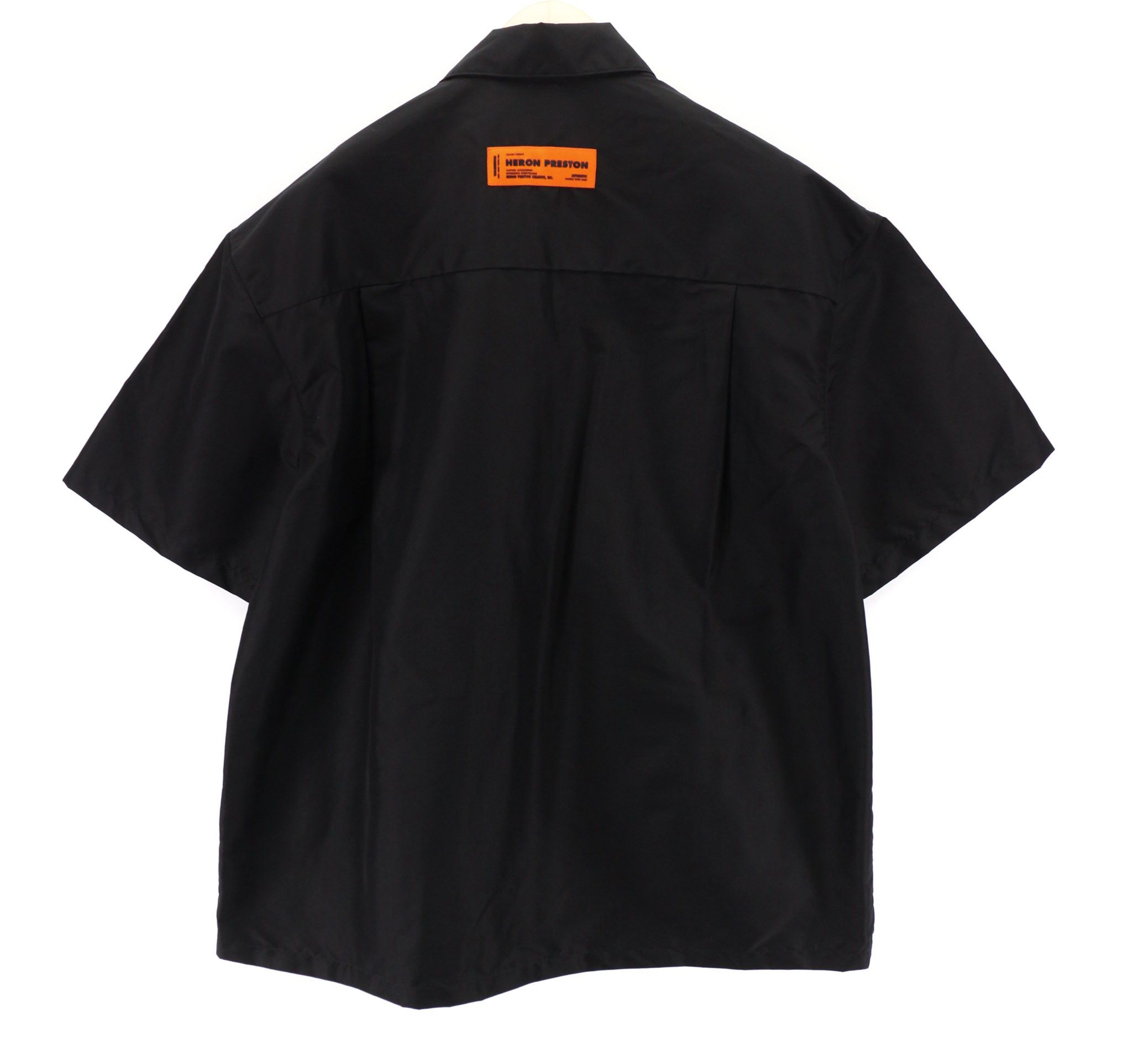 Heron Preston L Black Short Sleeved Button-Up Snaps Shirt 80302 Size US L / EU 52-54 / 3 - 2 Thumbnail