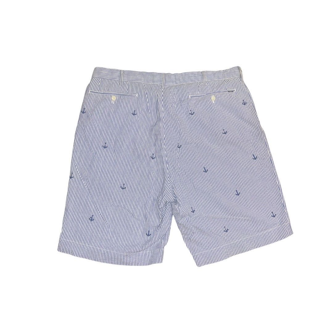 Polo Ralph Lauren Anchor Blue Striped Short SZ 40 Stretch Classic Fit Nautical Size US 40 / EU 56 - 2 Thumbnail