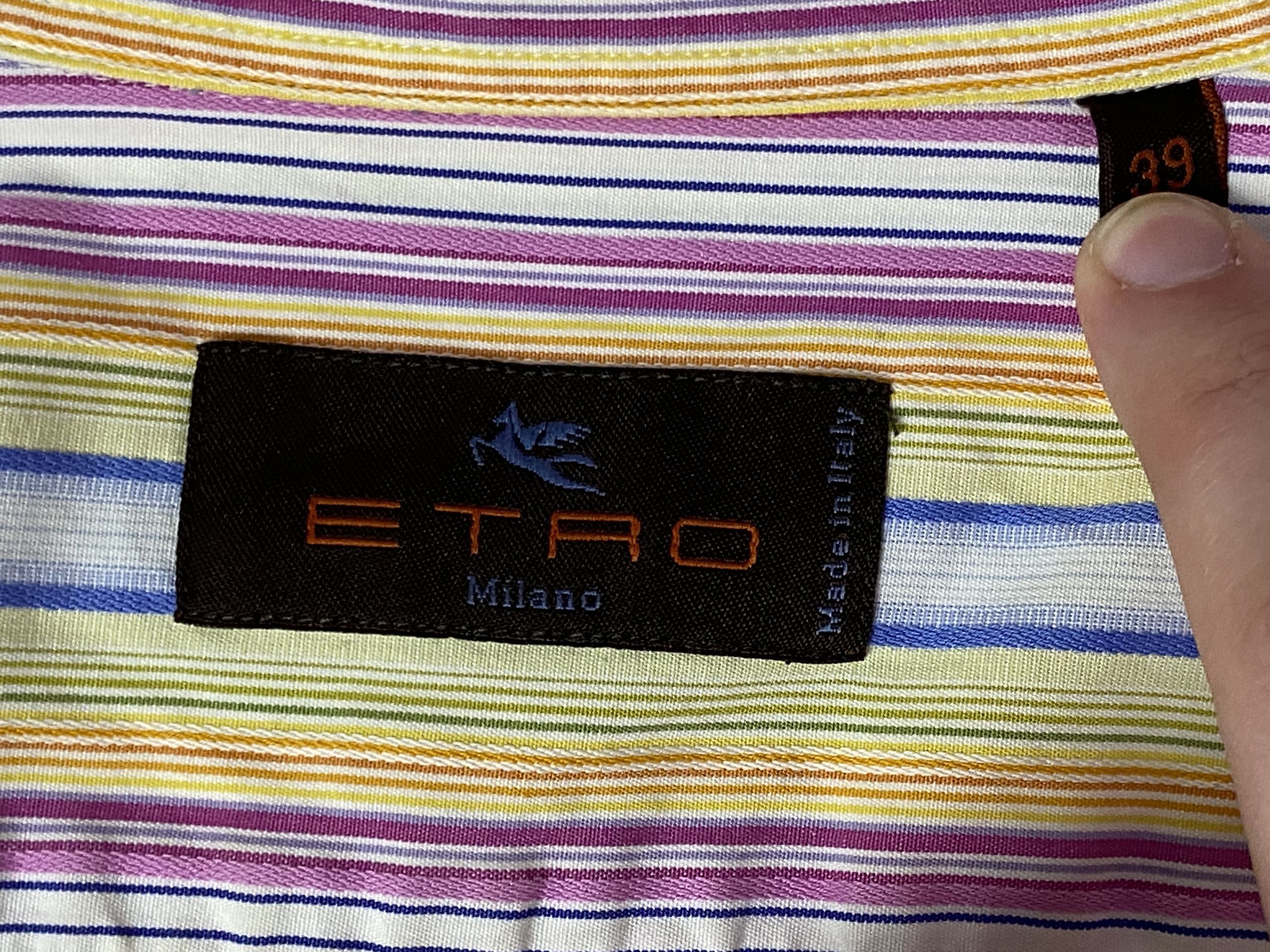 Etro Etro Vintage Men's Spriped Short Sleeve Shirt - M Size US M / EU 48-50 / 2 - 5 Thumbnail