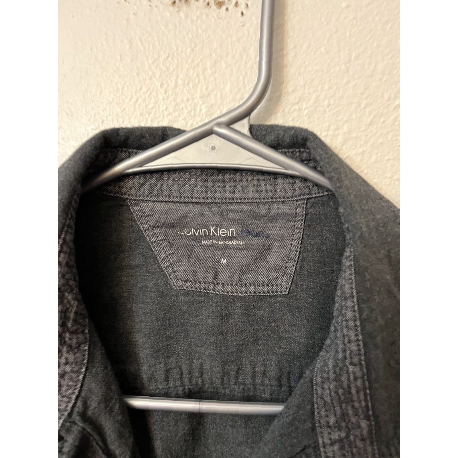 Calvin Klein Calvin Klein CK Shirt Men Button Dress Shirt Gray Size M Size 40R - 2 Thumbnail