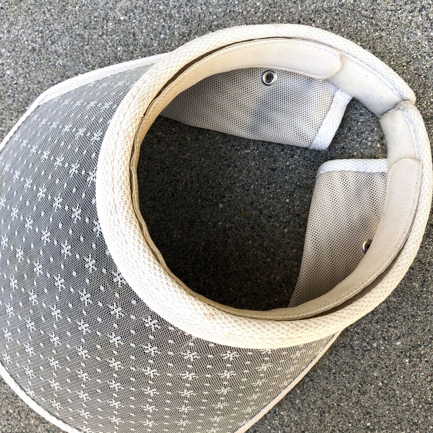 Vintage VINTAGE CACTUS Full Face Long Visor Hat Women's Adjustable Cap Sun Shade Shirt Men One Size Gray Visor Adjustable 90s Size ONE SIZE - 4 Thumbnail