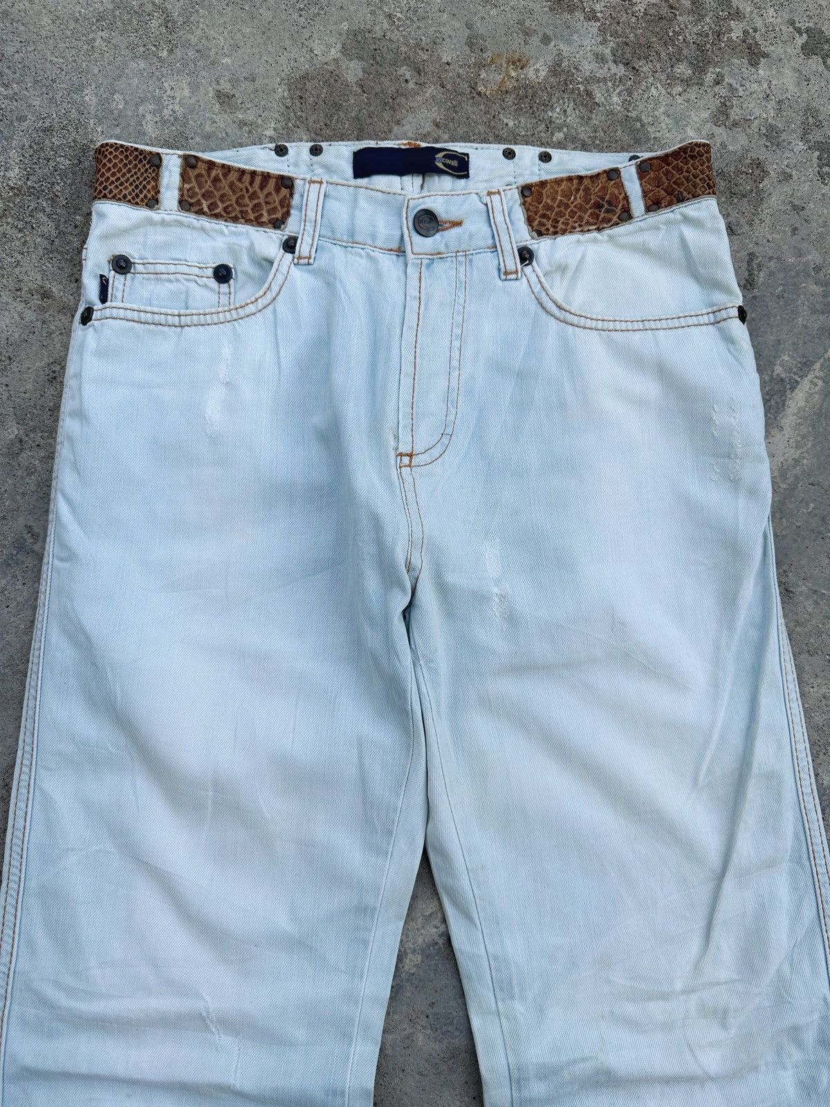 Roberto Cavalli Roberto Cavalli Just Cavalli Snake Distressed jeans Size US 30 / EU 46 - 3 Thumbnail