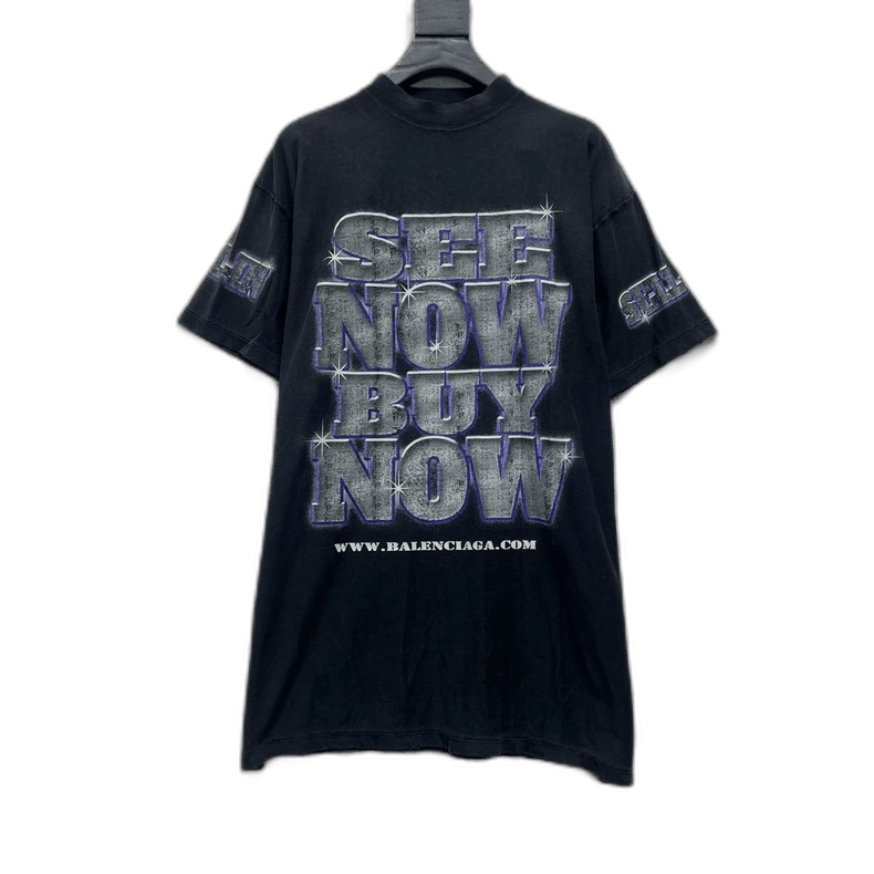 BALENCIAGA 24ss SEE NOW BUY NOW Tシャツ Balenciaga Men's See Now Buy Now Faded Jersey T-Shirt