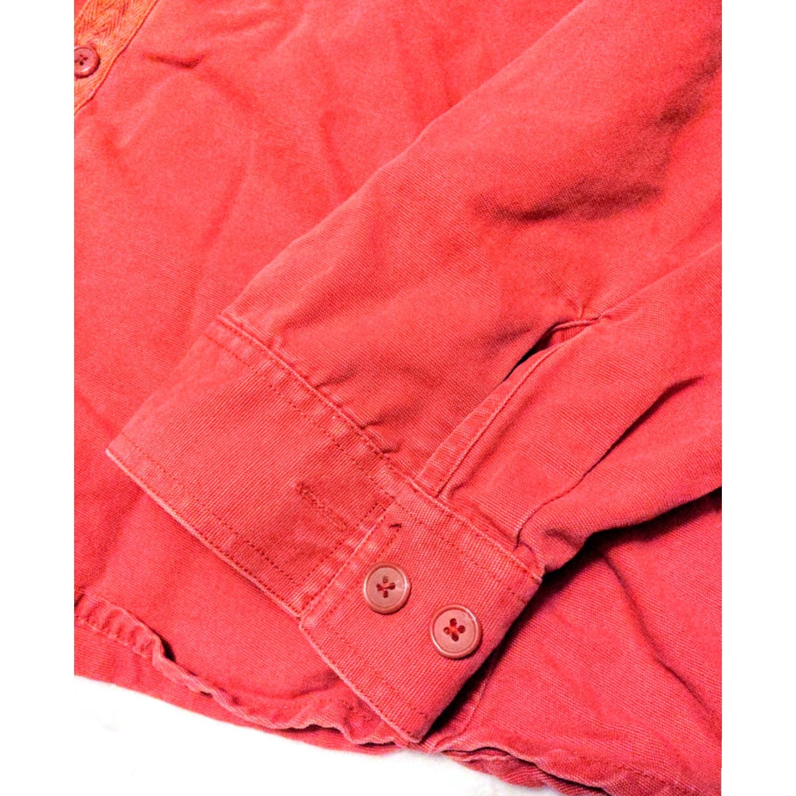 Vintage Northcrest Button-Up Shirt Mens 2XLT Red Twill Heavy Cotton Casual Long Sleeve Collared Button-Down Shirt Size US XXL / EU 58 / 5 - 2 Thumbnail