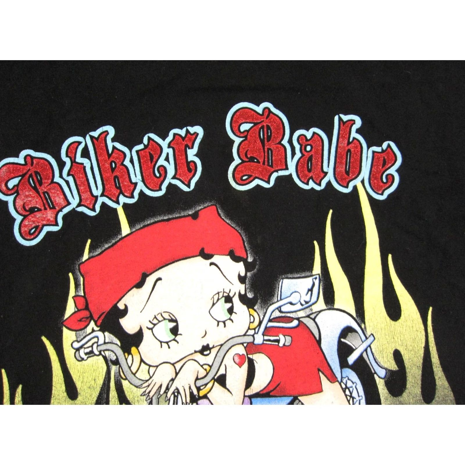 Vintage Vintage Betty Boop Shirt XL Black Motorcycle Biker 90s Mens T-Shirt Betty Boop, Motorcycle, Biker, 90s, XL, Black, Men Size US XL / EU 56 / 4 - 3 Thumbnail