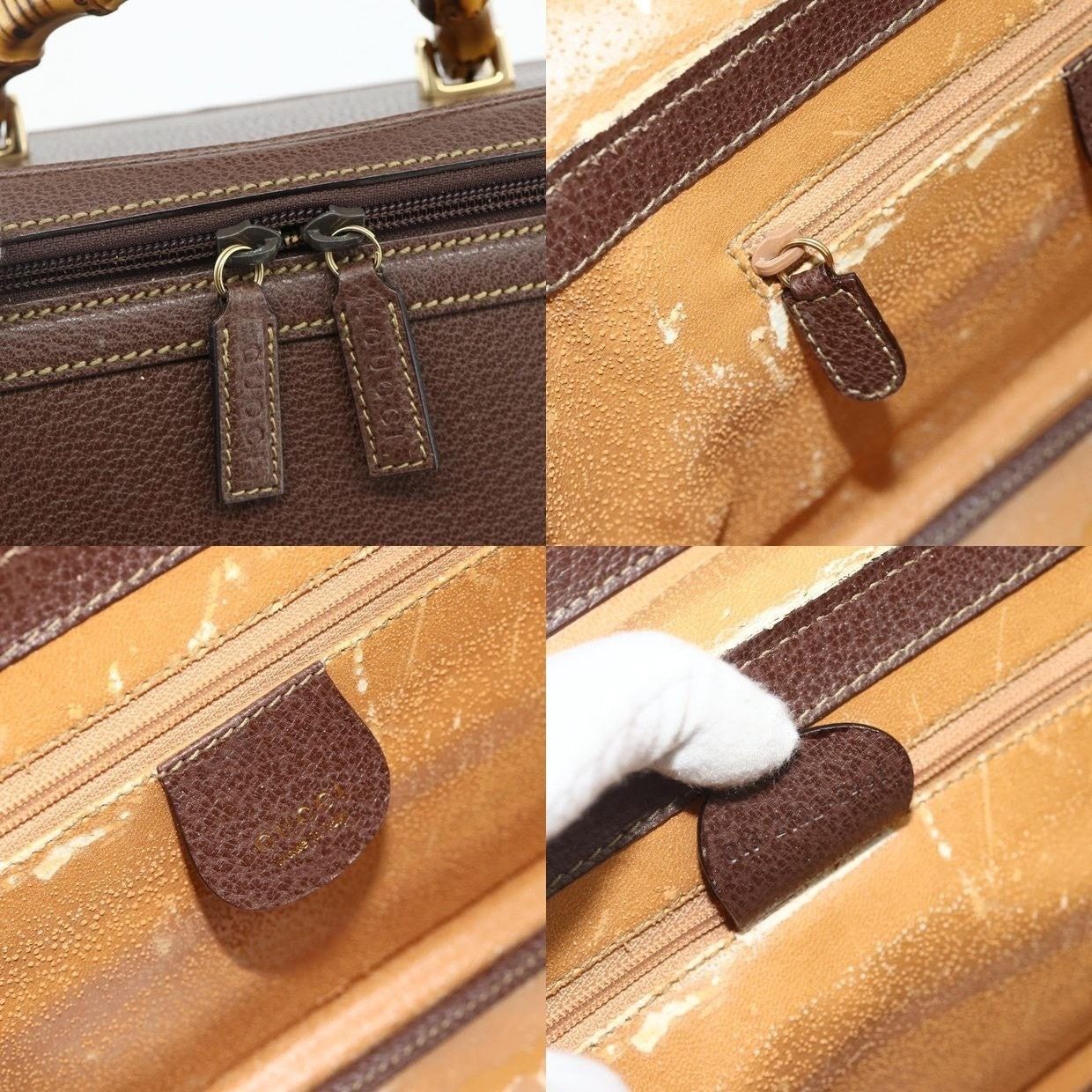 Gucci Gucci Bamboo Leather Handbag 013 Brown Size ONE SIZE - 14 Thumbnail