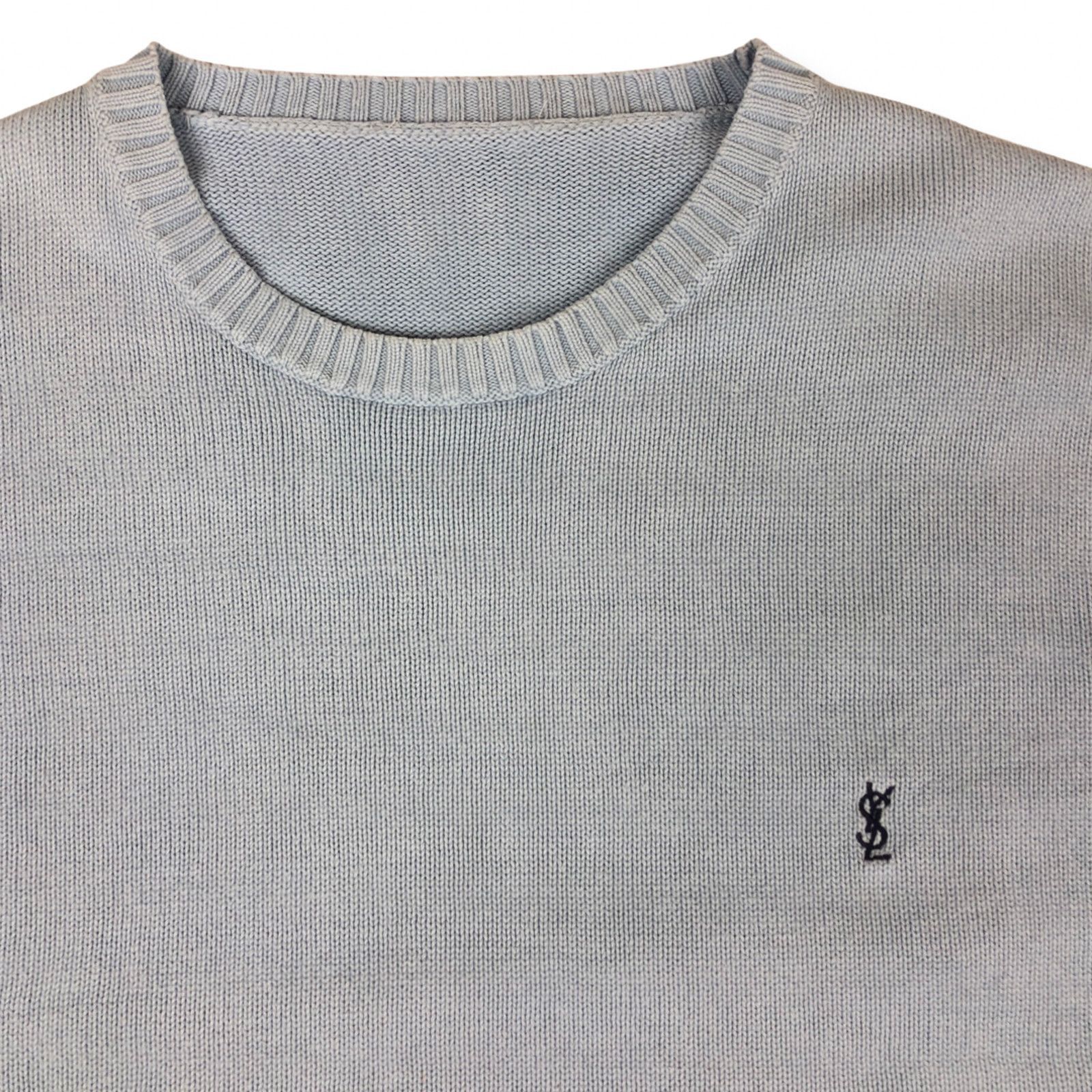 Yves Saint Laurent YSL Sweater Logo Blue Size US L / EU 52-54 / 3 - 2 Thumbnail