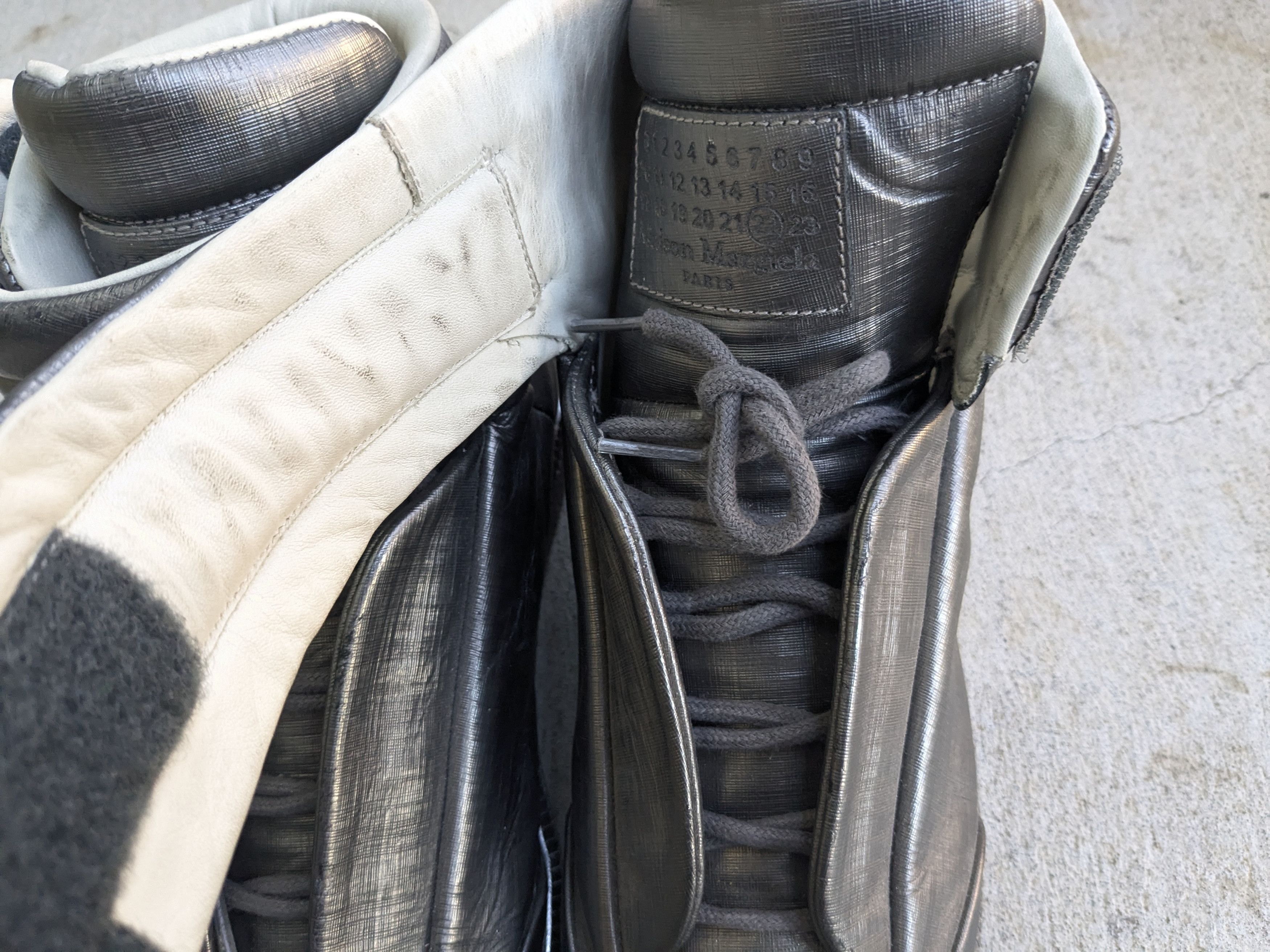 Maison Margiela Maison Margiela Future Silver 10 43 High Tops Leather Size US 10 / EU 43 - 7 Thumbnail