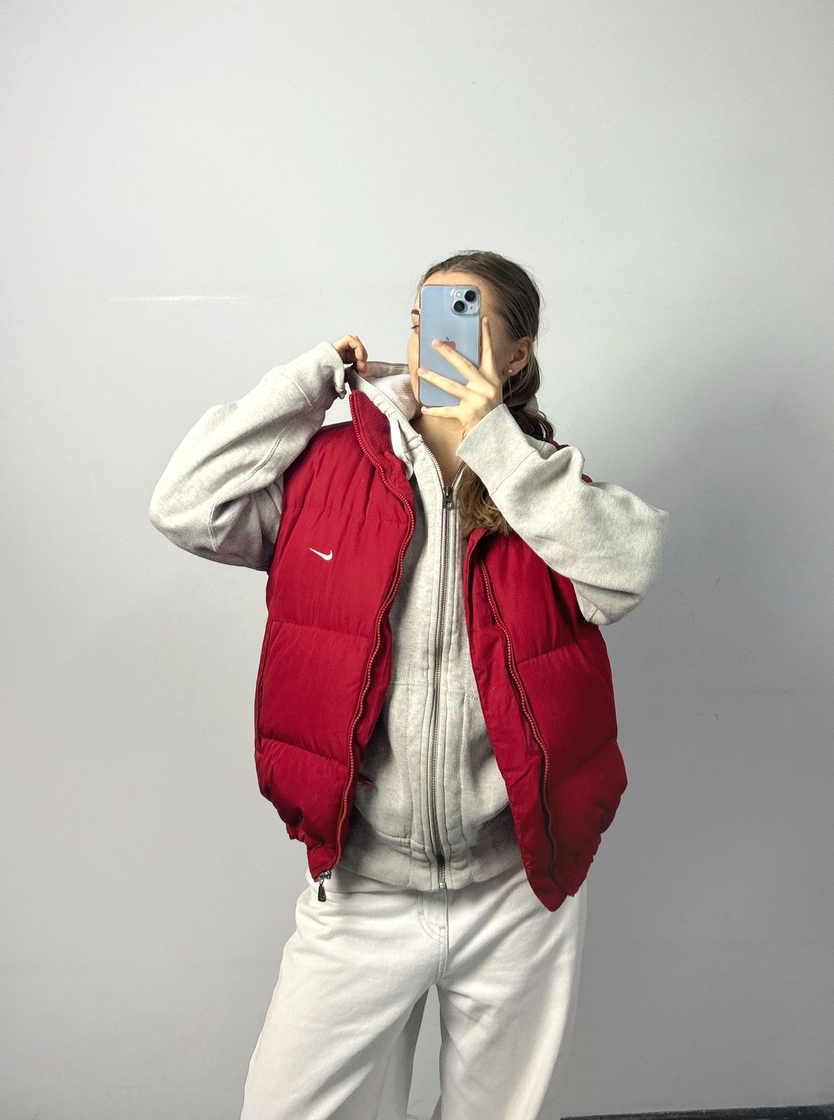 Nike Vintage Vest Nike swoosh drill down hooded rare y2k Size US S / EU 44-46 / 1 - 8 Thumbnail