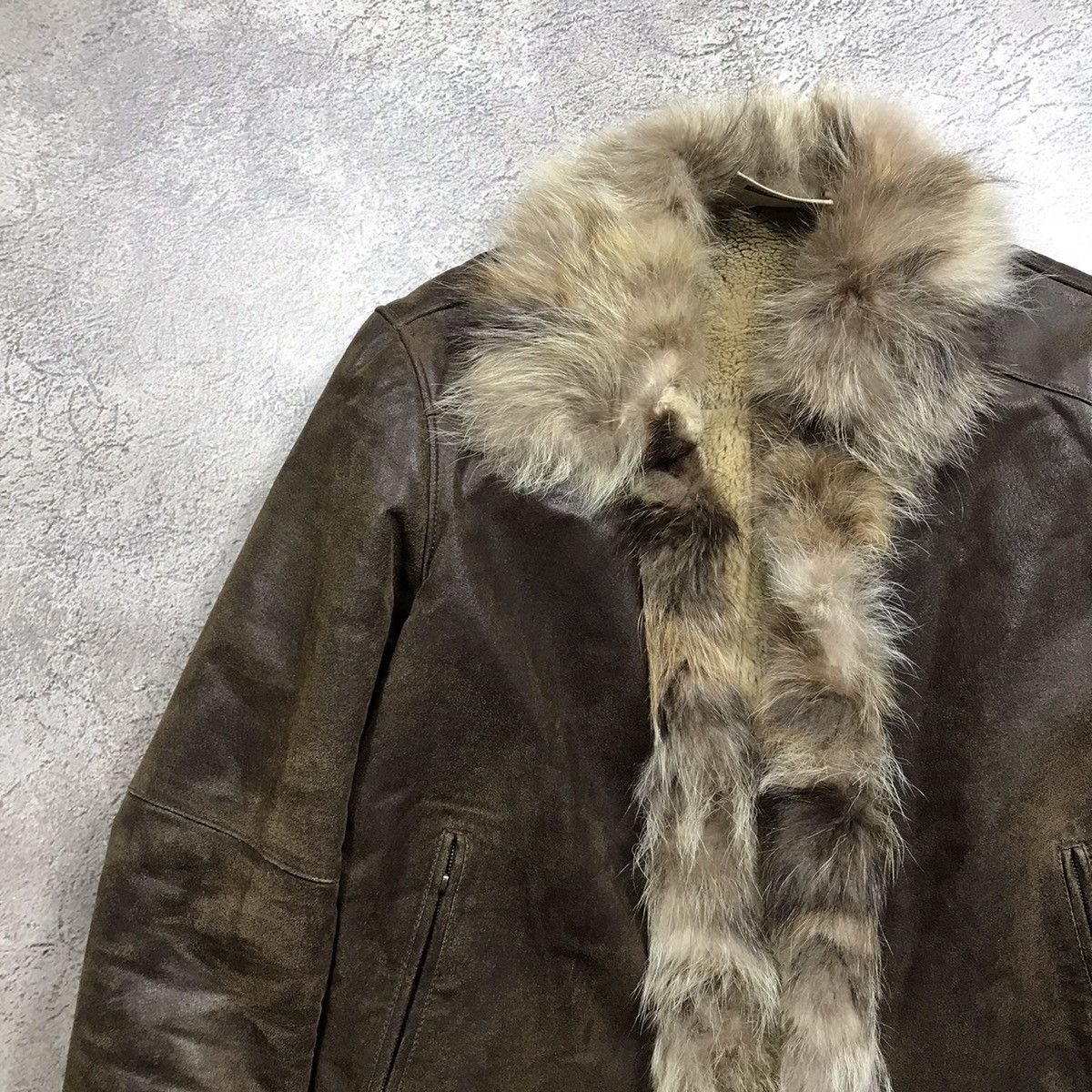 Vintage Vintage Y2K Faux Fur Leather Jacket Grunge Streetwear Boxy L Size L / US 10 / IT 46 - 2 Thumbnail