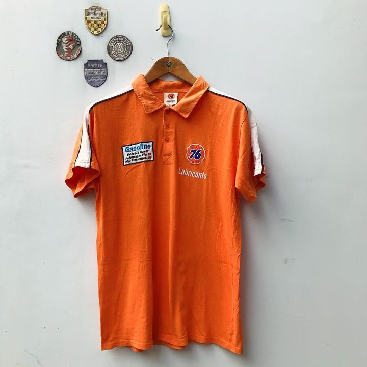 Vintage 76 Lubricants oil gasoline Iconic Polo Shirt Motor scooter Size US L / EU 52-54 / 3 - 1 Thumbnail