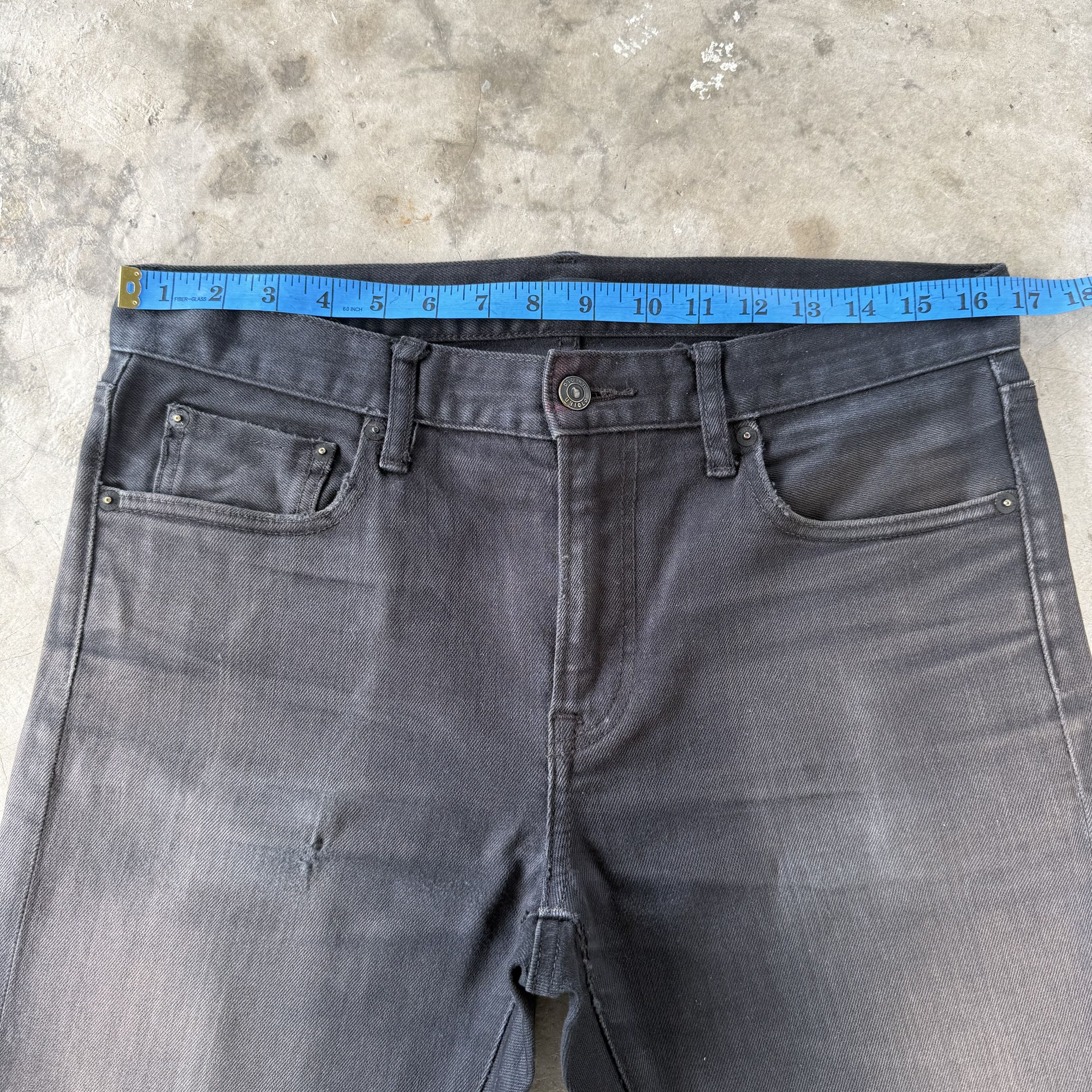 Black Label Vintage Japanese Brand Slim Fit Selvedge Denim Size US 33 - 4 Thumbnail