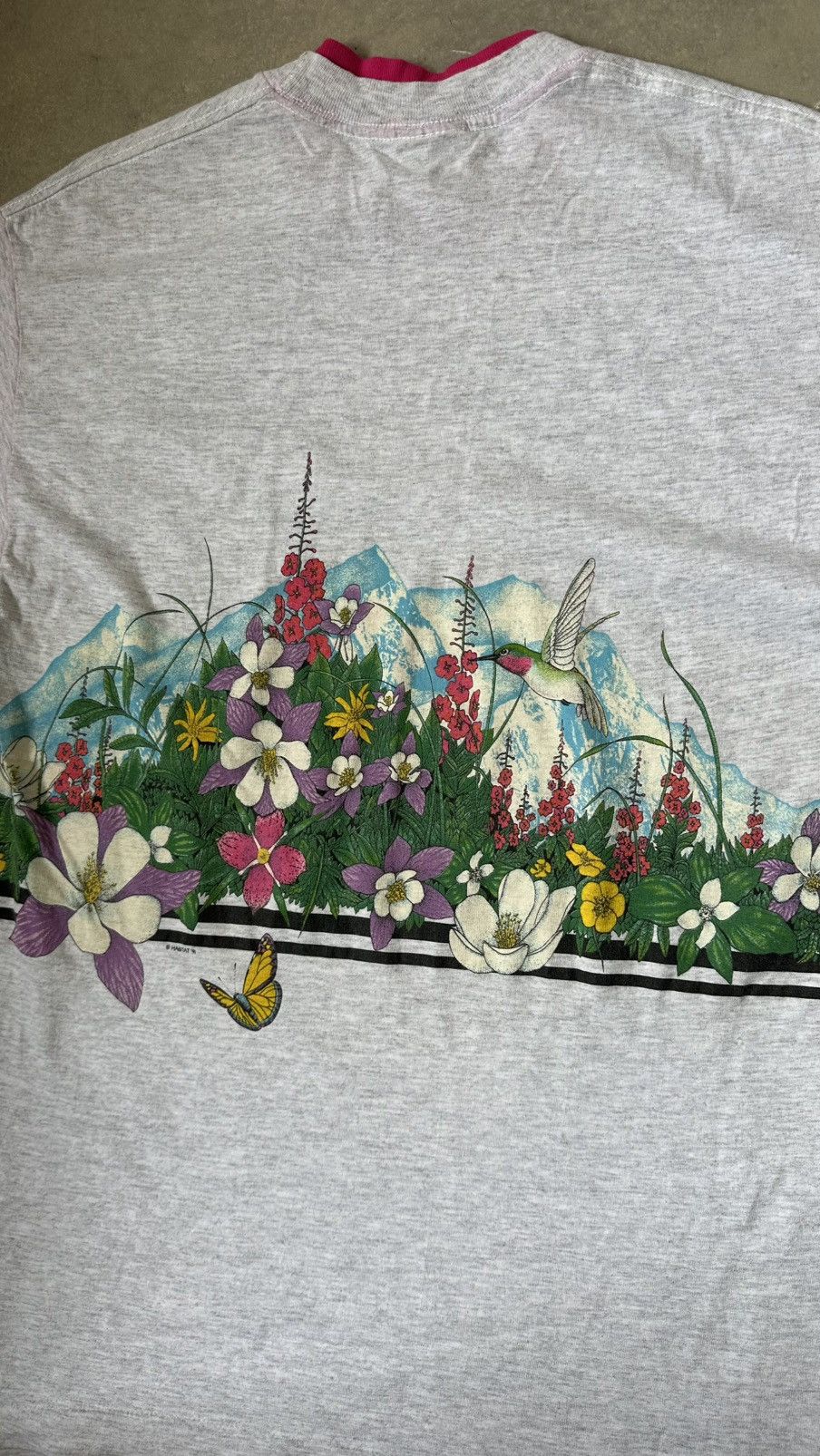 Habitat VINTAGE HABITAT 91 FLORAT DOUBLE NECK TEE Size US M / EU 48-50 / 2 - 8 Thumbnail