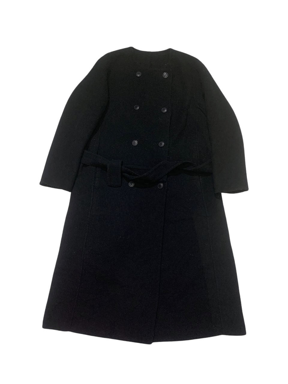 image of Uniqlo Ines De La Fressance Paris Black Wool Overcoat, Women's (Size Small)