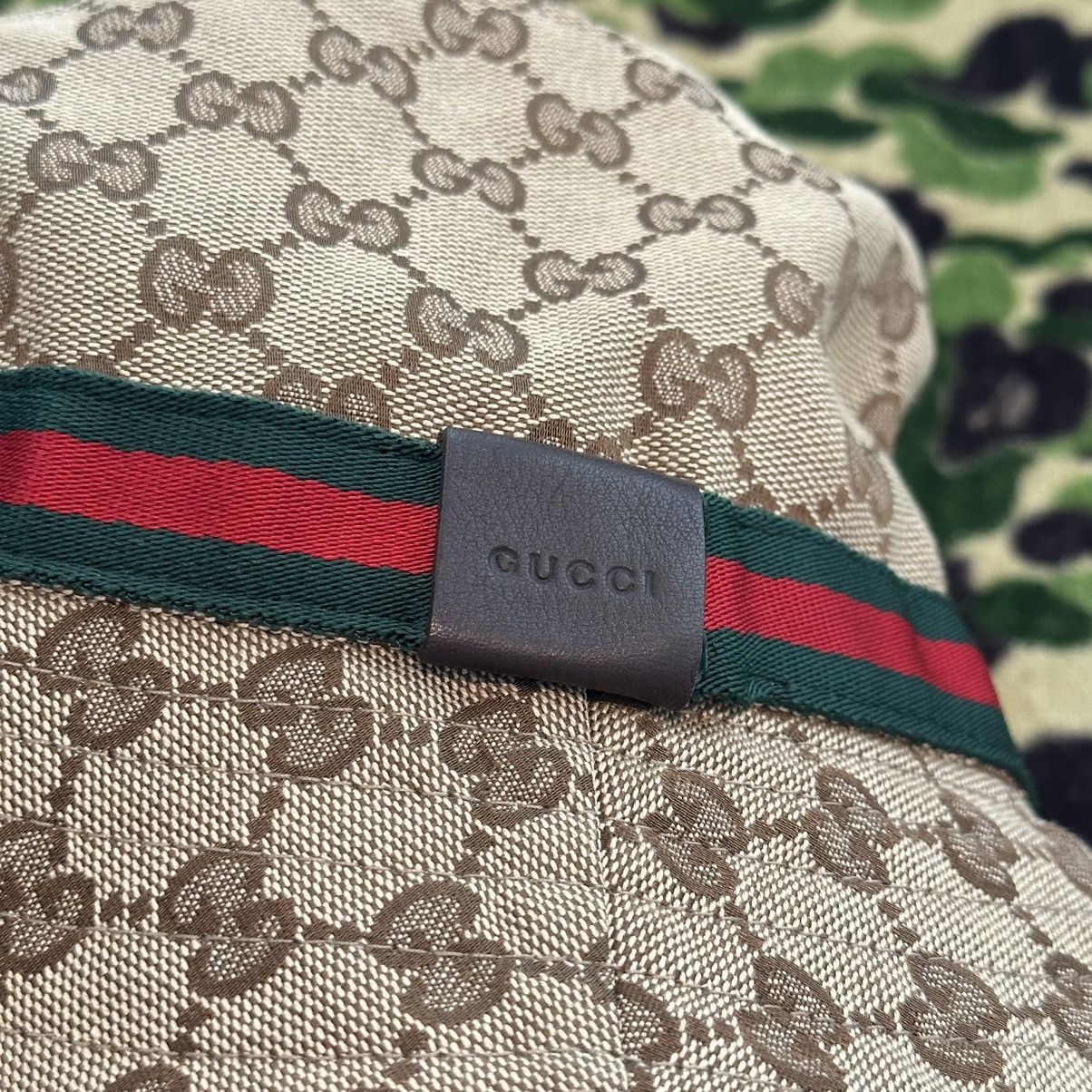 Vintage GUCCI GG MONOGRAM CANVAS BUCKET HAT M Size ONE SIZE - 3 Thumbnail