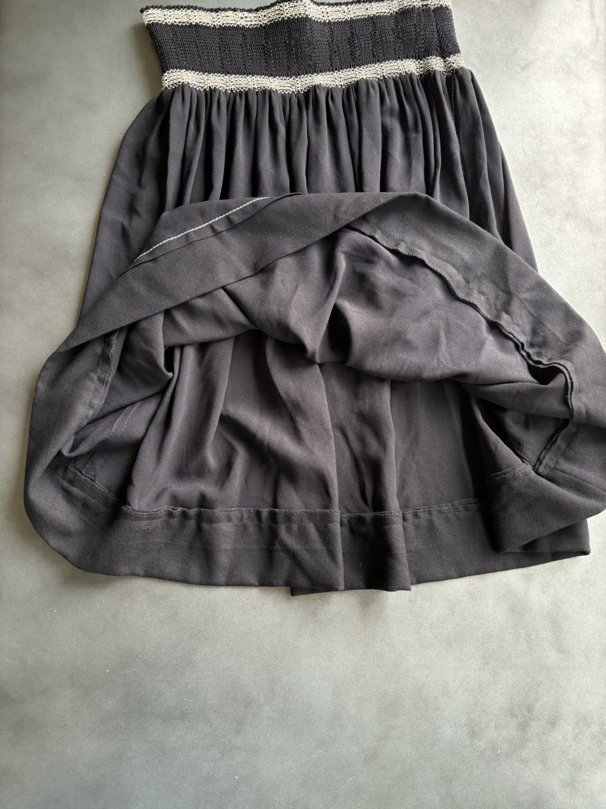 Prada S/S 2014 Prada Skirt Elastic Acetate Maxi Skirt Contrast 48 Size 34" / US 12 / IT 48 - 2 Thumbnail