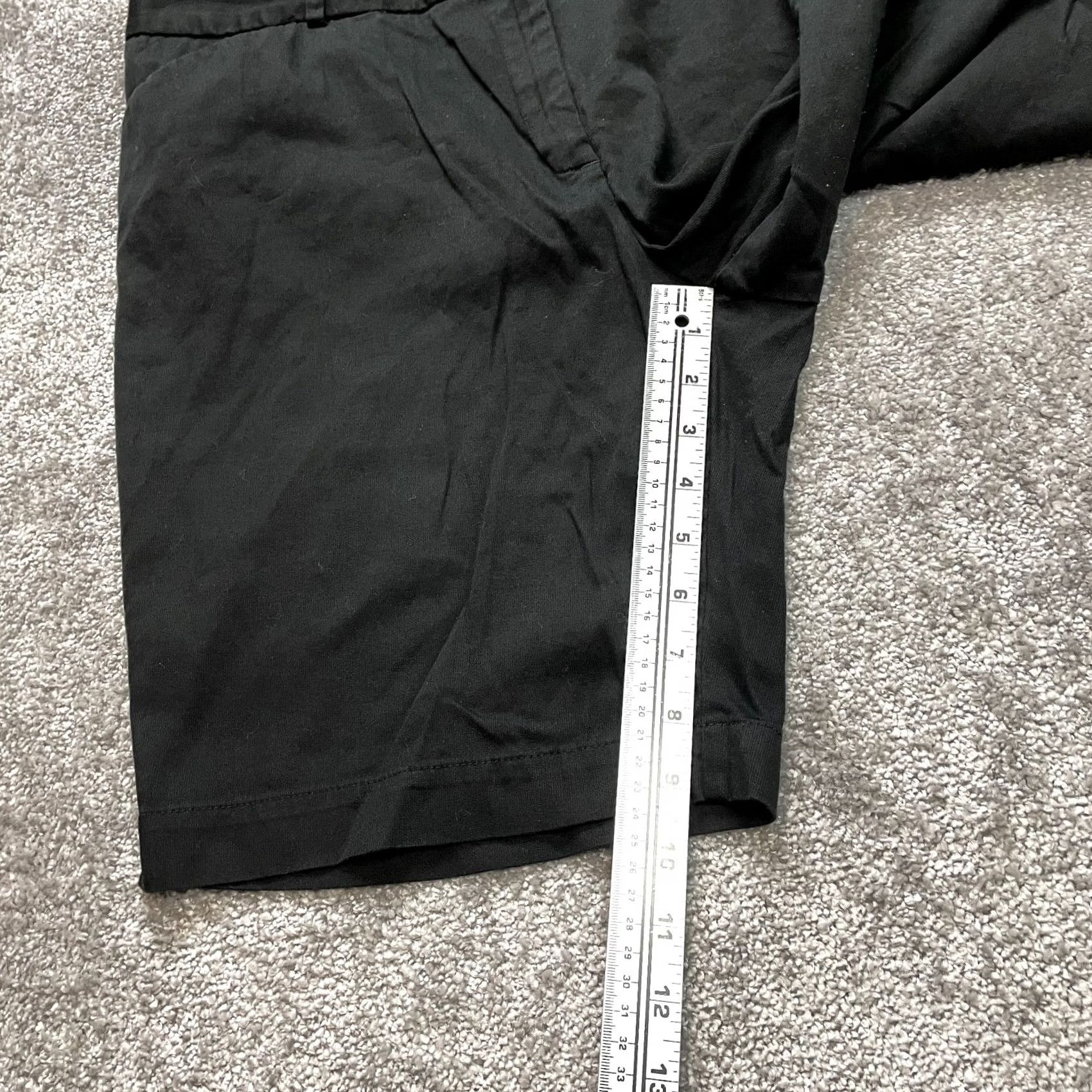 George George Chino shorts Womens 16 Black London Fit Cotton solid Bermuda Casual 9" In Size 26" / US 2 / IT 38 - 3 Thumbnail