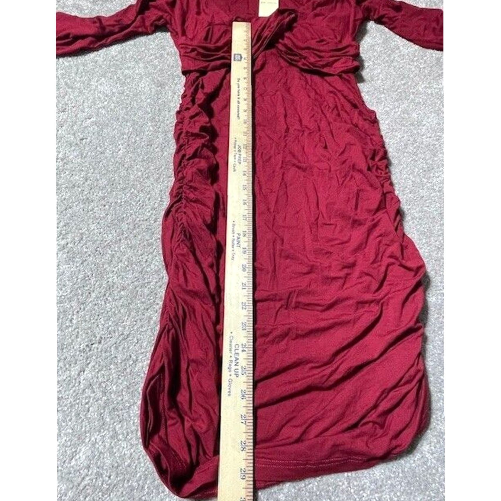 Vintage Ripe Maternity Cross Your Heart Harper Nursing Dress XL V-Neck Midi Knit Jersey Red Womens Size XL / US 12-14 / IT 48-50 - 6 Thumbnail