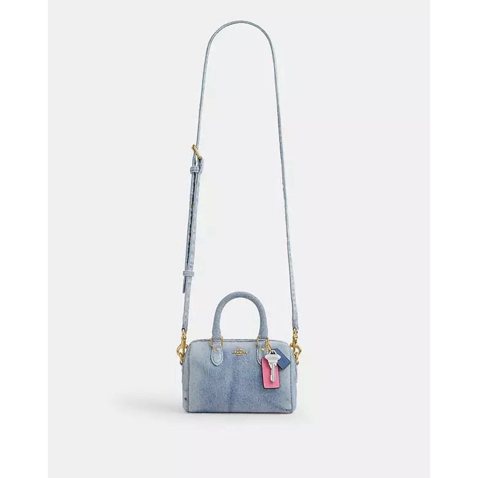 Coach NWT Coach CDY30 Mini Rowan Crossbody Bag Loved Denim Charms Size ONE SIZE - 11 Thumbnail