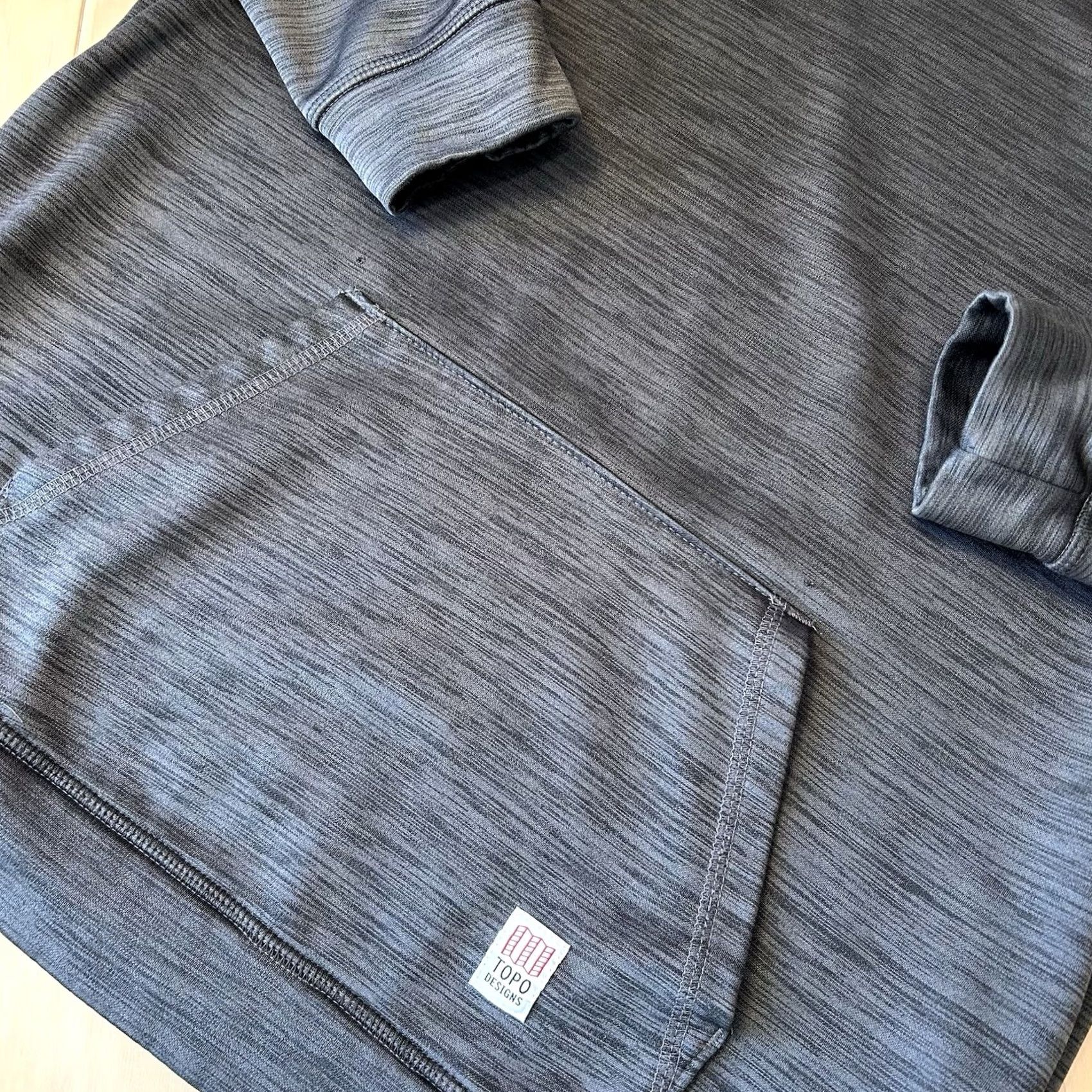 Topo Designs Topo Designs Gray Hoodie Sweatshirt Mens XL Size US XL / EU 56 / 4 - 4 Thumbnail