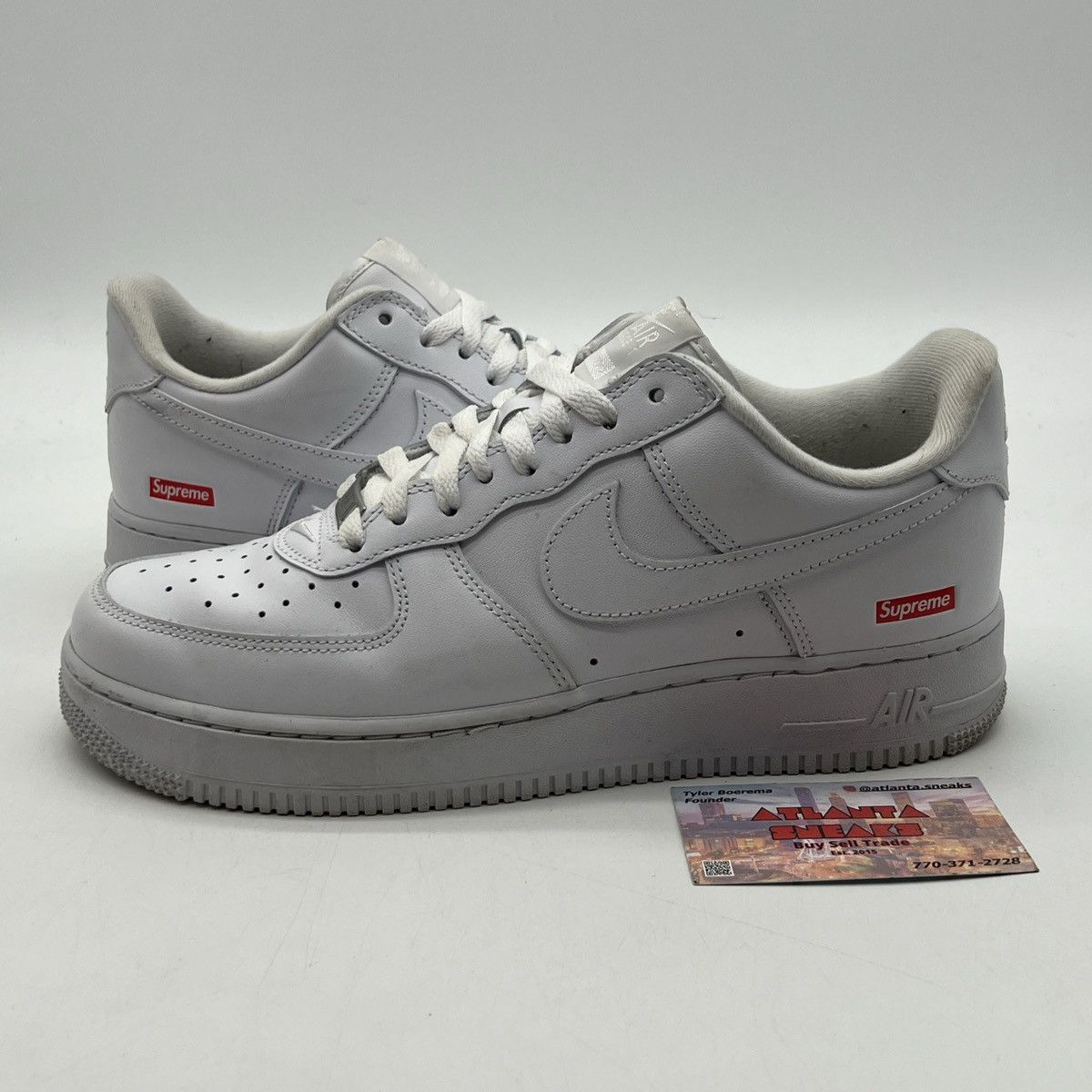 Supreme x Air Force low box logo white