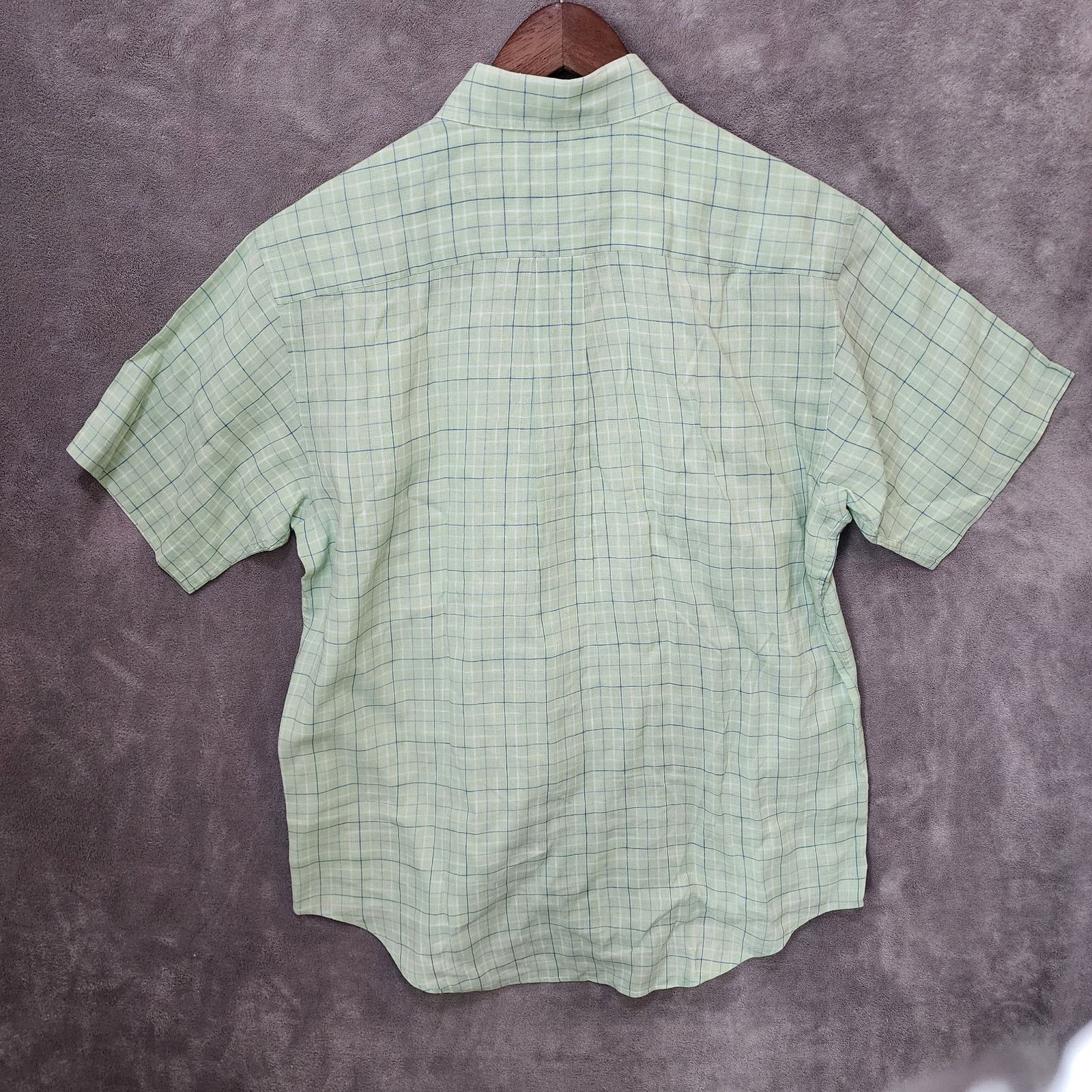 Brooks Brothers Brooks Brothers Men's Medium Plaid Linen Shirt Size US M / EU 48-50 / 2 - 2 Thumbnail