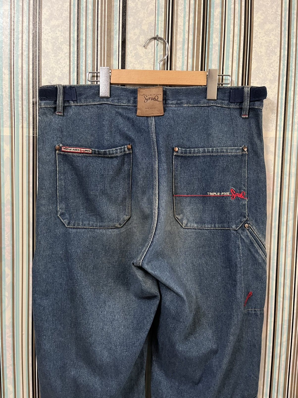 Triple 5 Soul 1990s Tripple five soul nyc baggy double knee #B2 Size US 35 - 3 Thumbnail