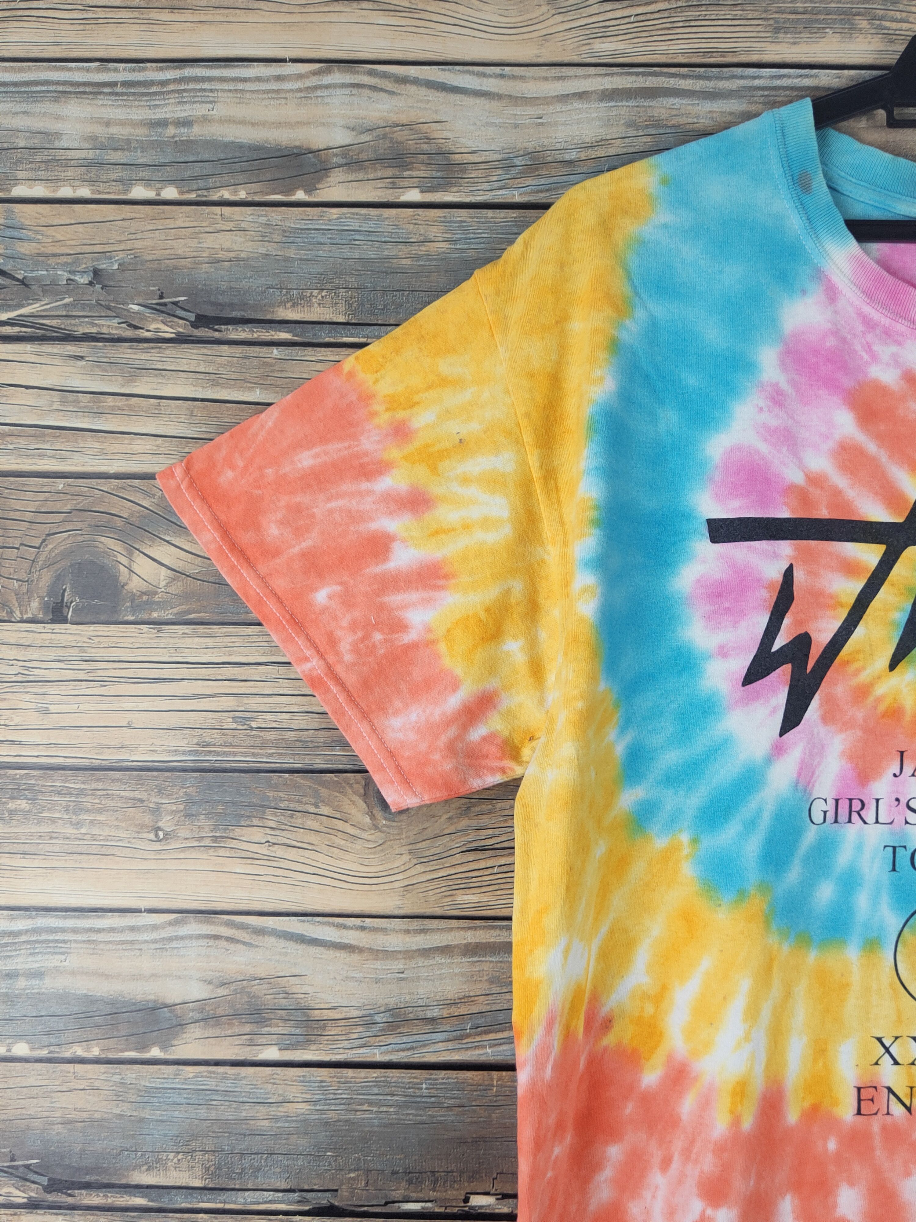 Band Tees DL Japan Girl School Tokyo acid wash T-shirt #1621 Size US L / EU 52-54 / 3 - 5 Thumbnail