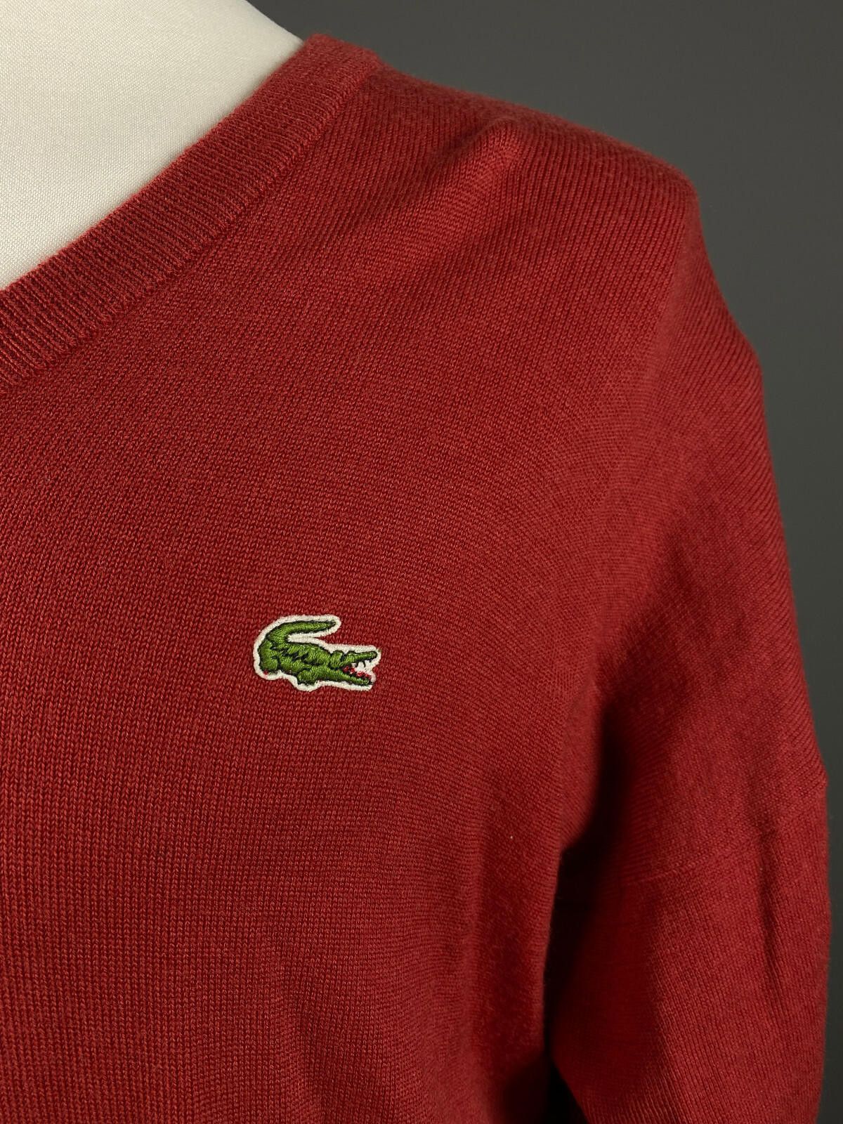 Lacoste Men Vintage Chemise Lacoste Red Wool Sweater Size 8 Size US M / EU 48-50 / 2 - 2 Thumbnail