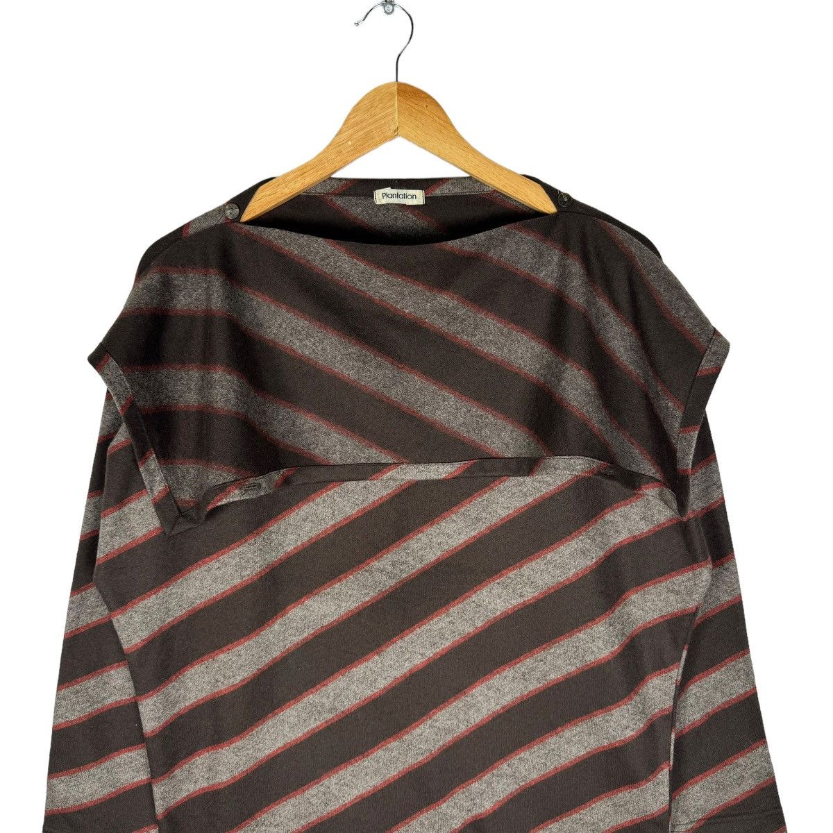 Issey Miyake ⚡️80s PLANTATION ISSEY MIYAKE STRIPED LONG SLEEVE Size M / US 6-8 / IT 42-44 - 3 Thumbnail
