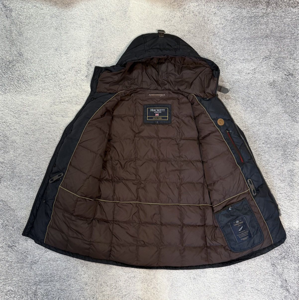 Hackett Hackett London Arctic Parka Men M Navy Down Jacket Hood Warm Size US M / EU 48-50 / 2 - 3 Thumbnail