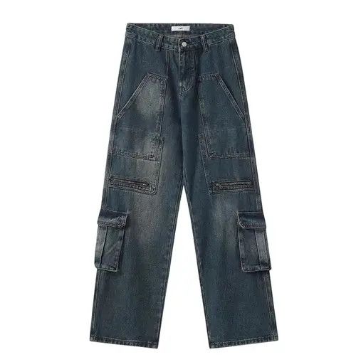 Designer × Japanese Brand High Street Vintage Wash Distressed Multi-Pocket Jeans Size US 34 / EU 50 - 1 Thumbnail