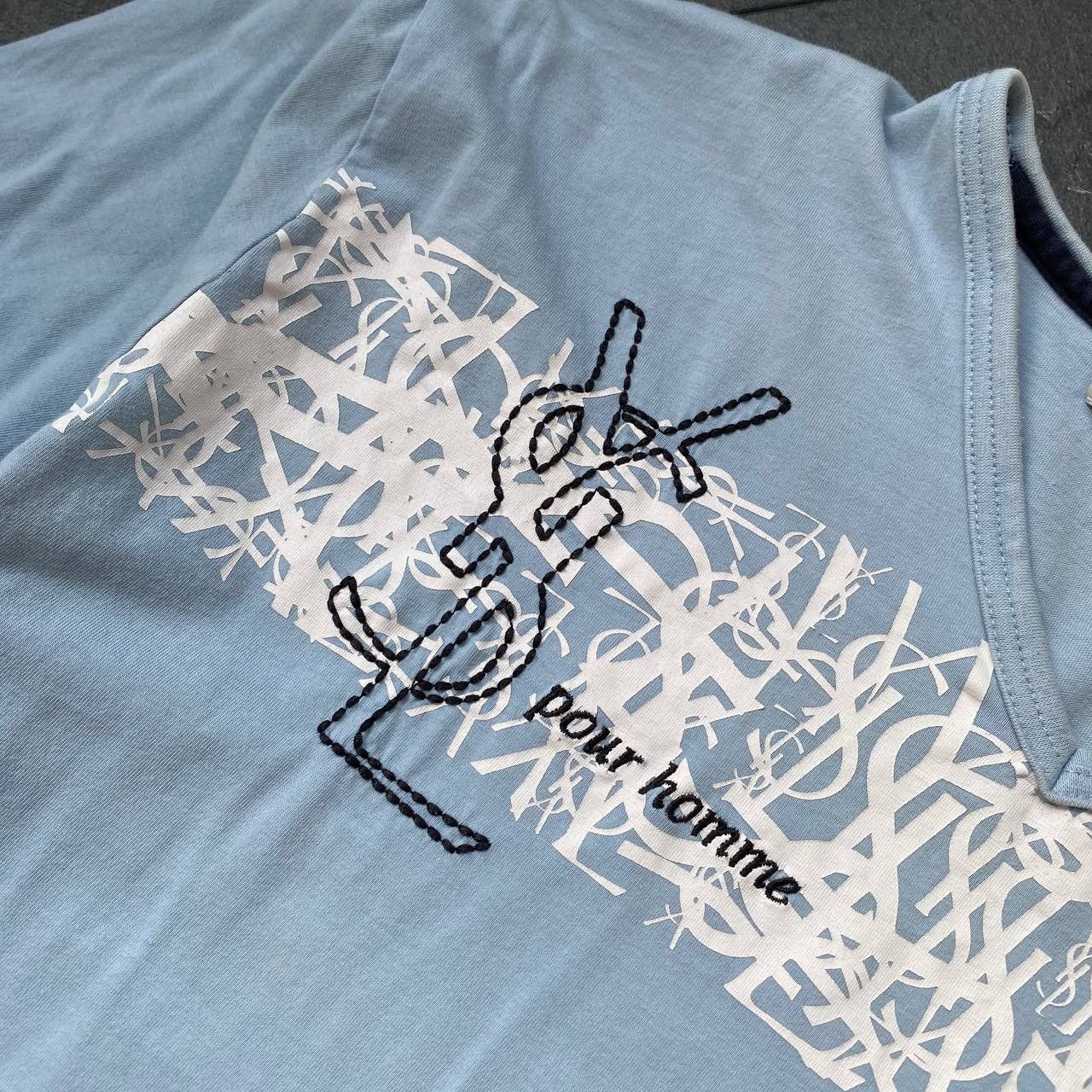 Yves Saint Laurent Vintage big logo yves saint laurent tee shirt Size US M / EU 48-50 / 2 - 3 Thumbnail