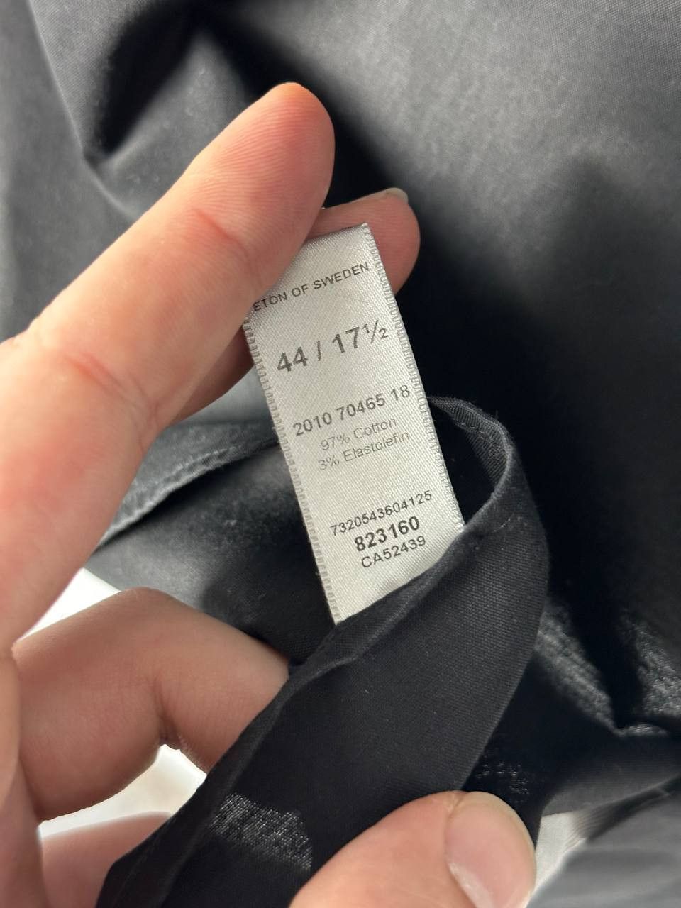 Eton Eton Contemporary Black Shirt Size 17 1/2 Luxury Size 44L - 7 Thumbnail