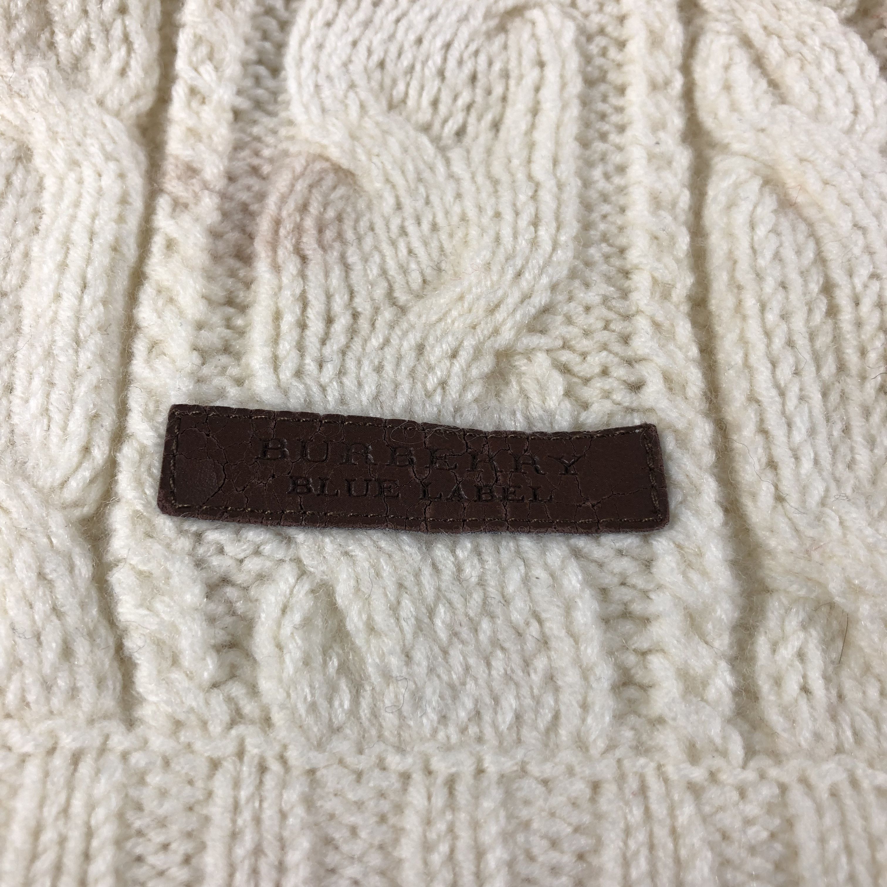 Burberry Burberry Cable Knit Mushroom Beanie Snowcap Snow Hat B927 Size ONE SIZE - 4 Thumbnail