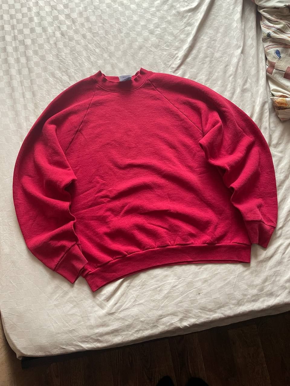 Fruit Of The Loom Vintage Fruit Of The Loom Sweatshirt Red 80s Blank Fleece Size US XL / EU 56 / 4 - 2 Thumbnail