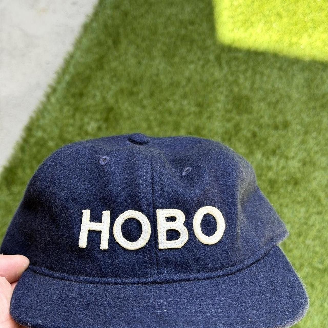 Hobo Navy blue baseball cap with white "Hobo" embroidery Size ONE SIZE - 2 Thumbnail