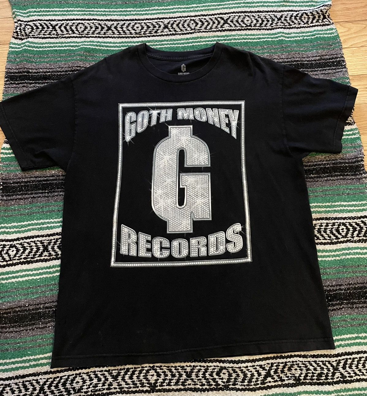 OG Goth Money Records Bling T shirt black XL