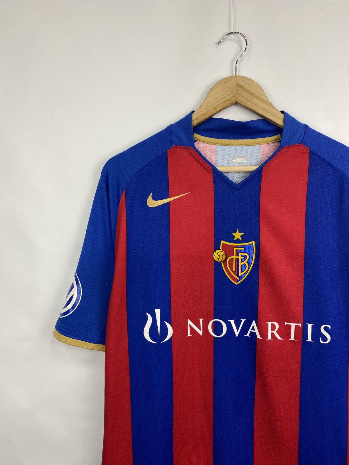 Nike 🇨🇭 Vintage 2009 Nike Alex 50 Basel Jersey Soccer T-Shirt Rare Size US L / EU 52-54 / 3 - 3 Thumbnail