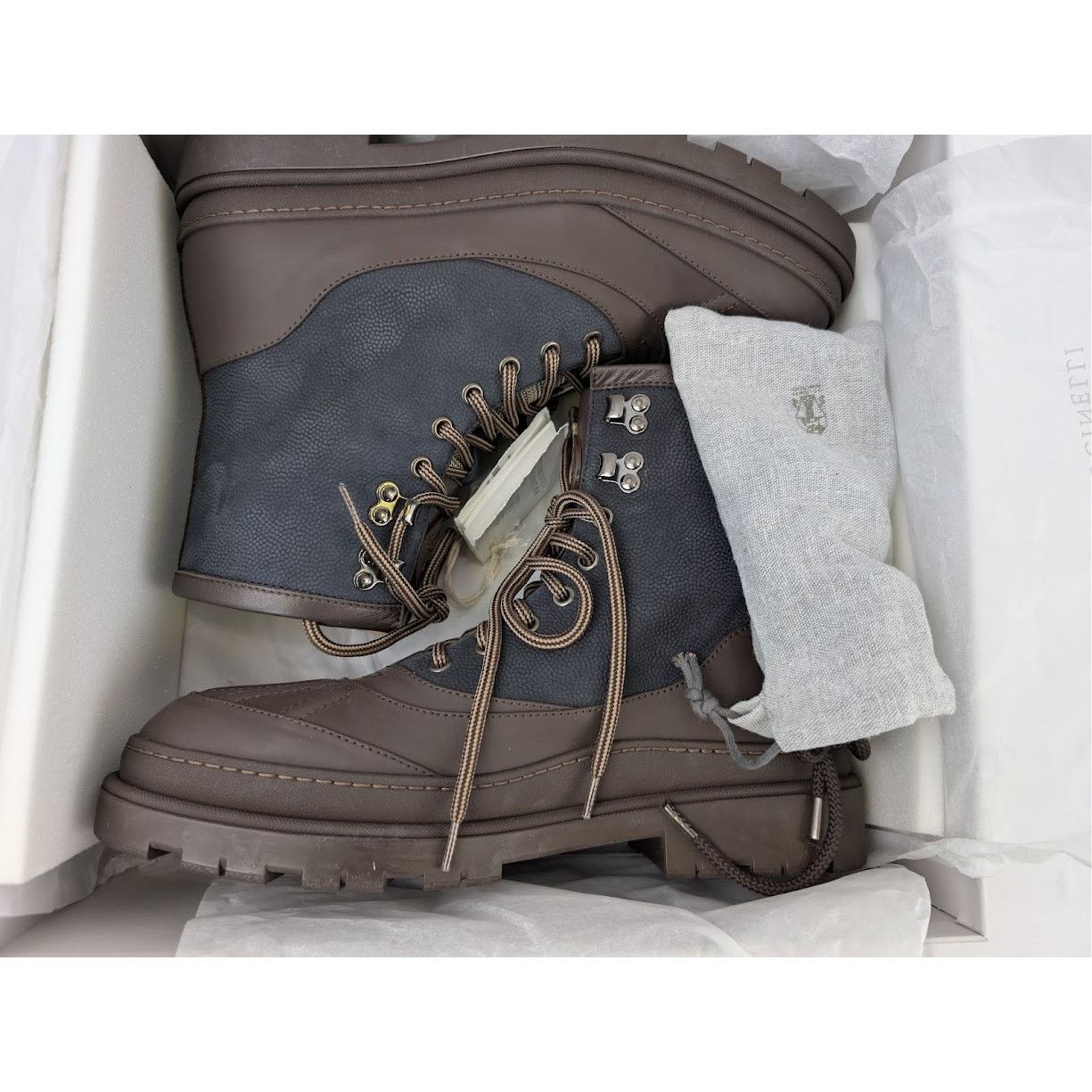 Brunello Cucinelli o1rshd1 Boots in Black/Brown Size US 9 / EU 42 - 21 Thumbnail