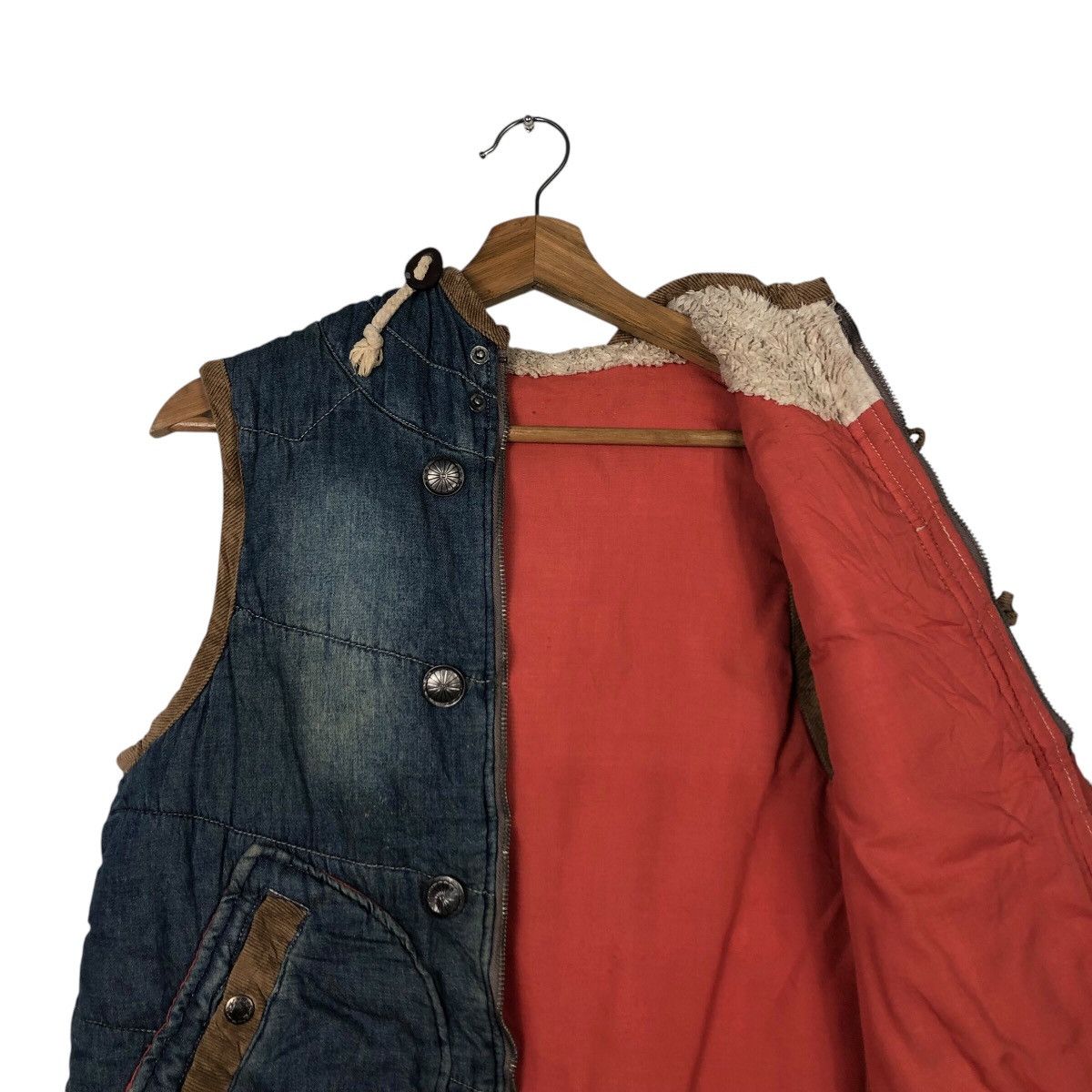 Hysteric Glamour 📌Vintage Biker Denim Vest Hoodie Multi Pocket Size US M / EU 48-50 / 2 - 14 Thumbnail
