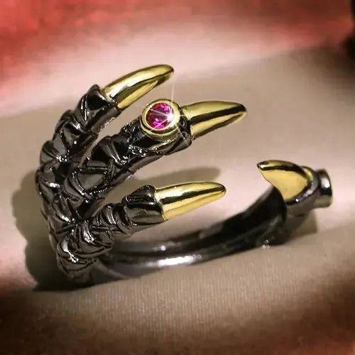Ring Of Fire Dragon Claw Ring Size ONE SIZE - 1 Thumbnail