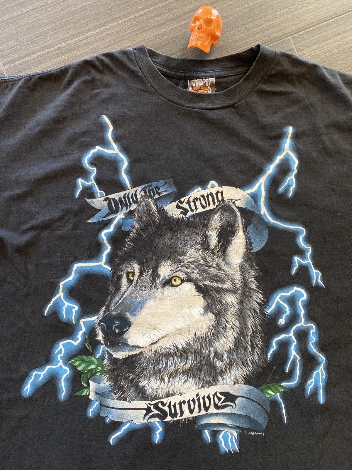 Vintage 90s American Thunder wolf lightning shirt sz XXL Size US XXL / EU 58 / 5 - 3 Thumbnail